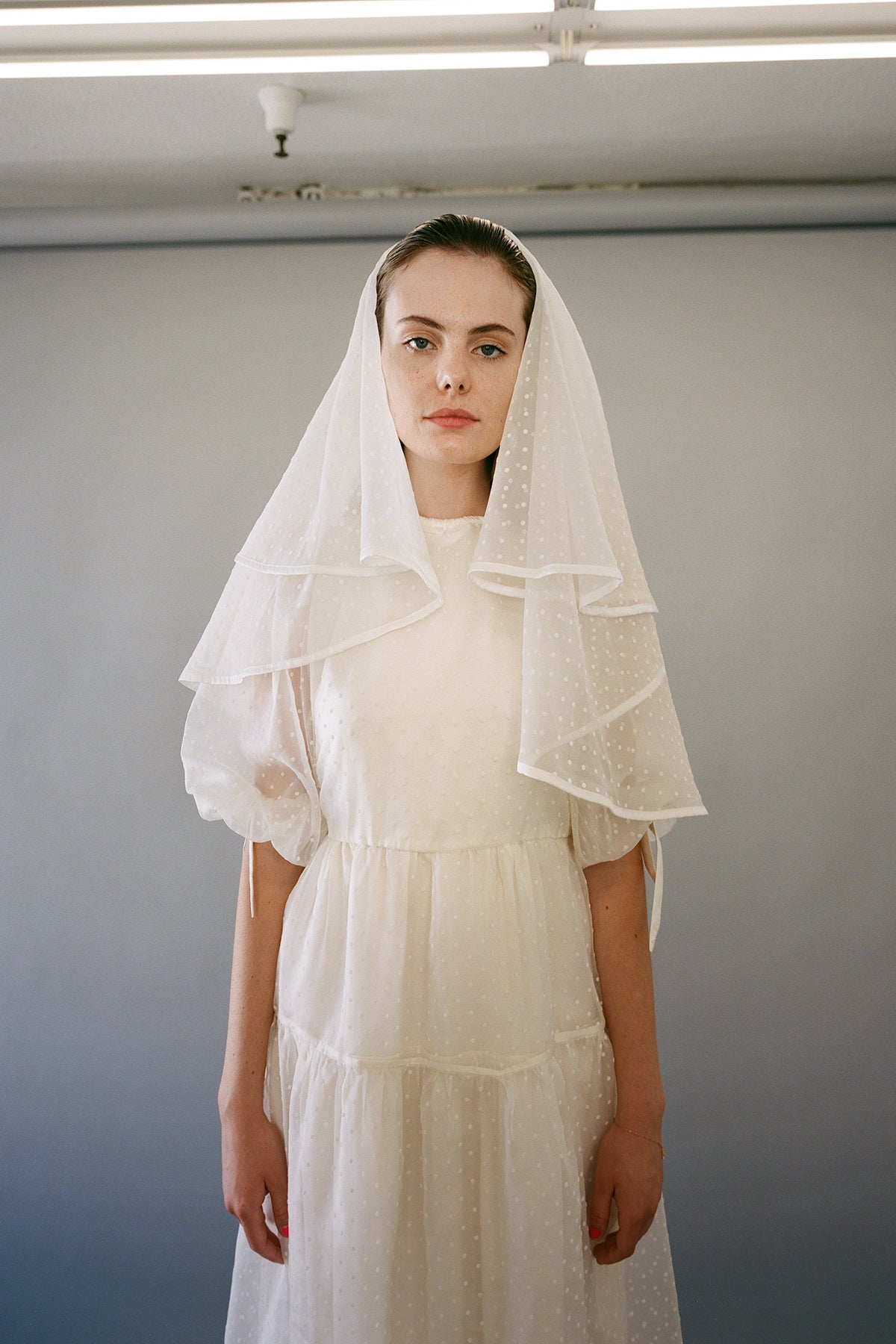 Veil in Ice Dot Organza