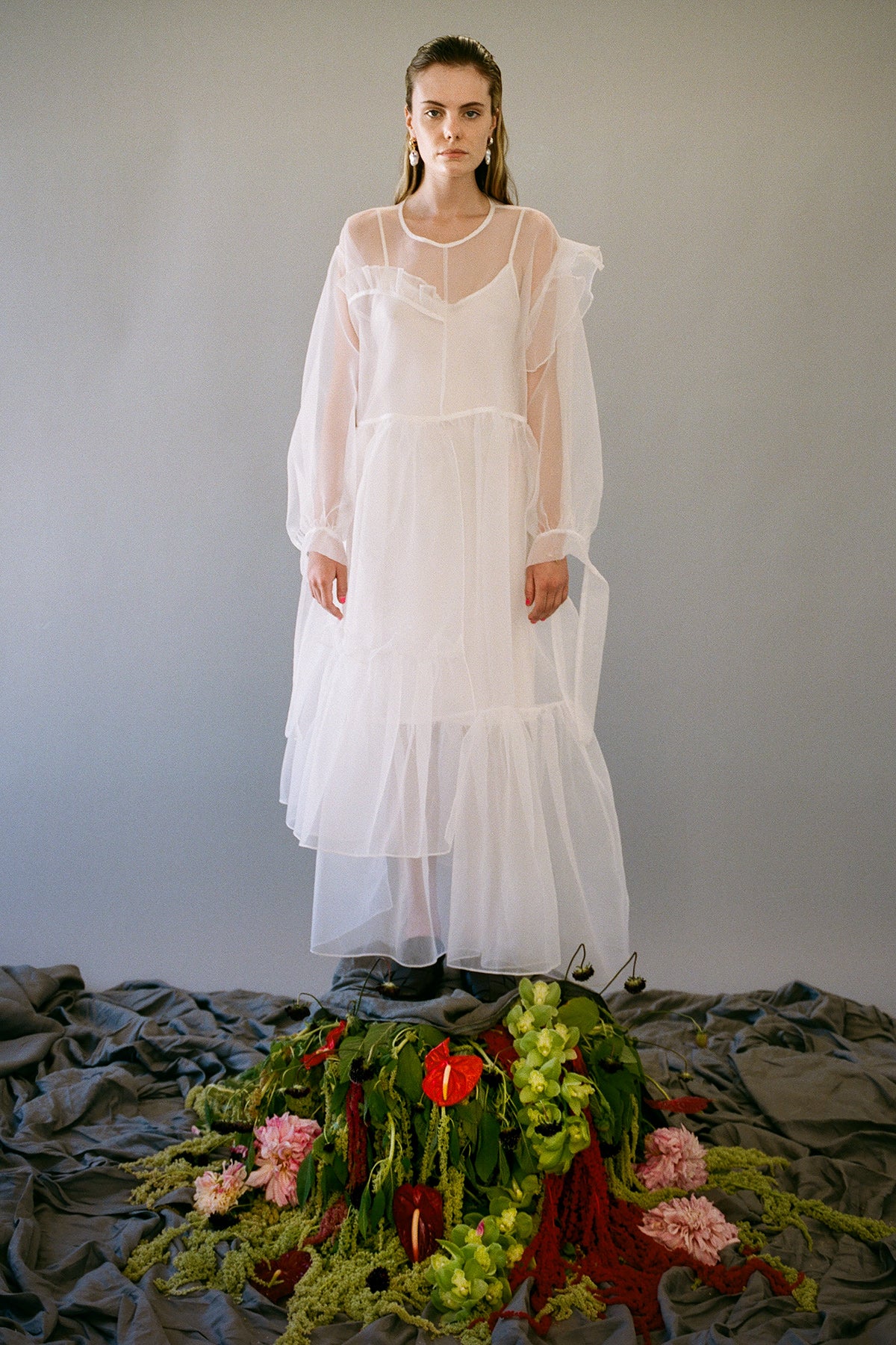 Nine Twenty-Seven Dress in Blanco Organza – KkCo