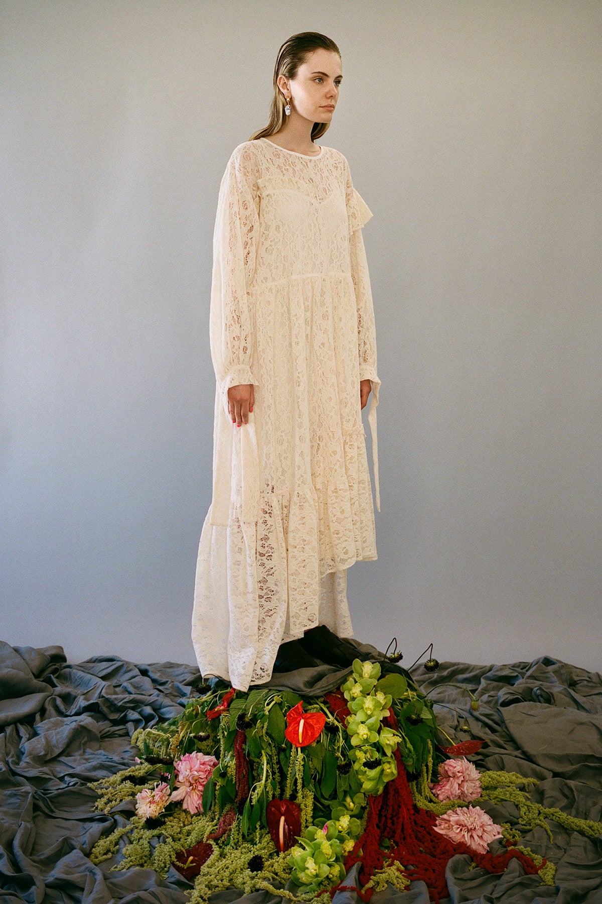 Nine Twenty-Seven Dress in Soft Ivory Lace