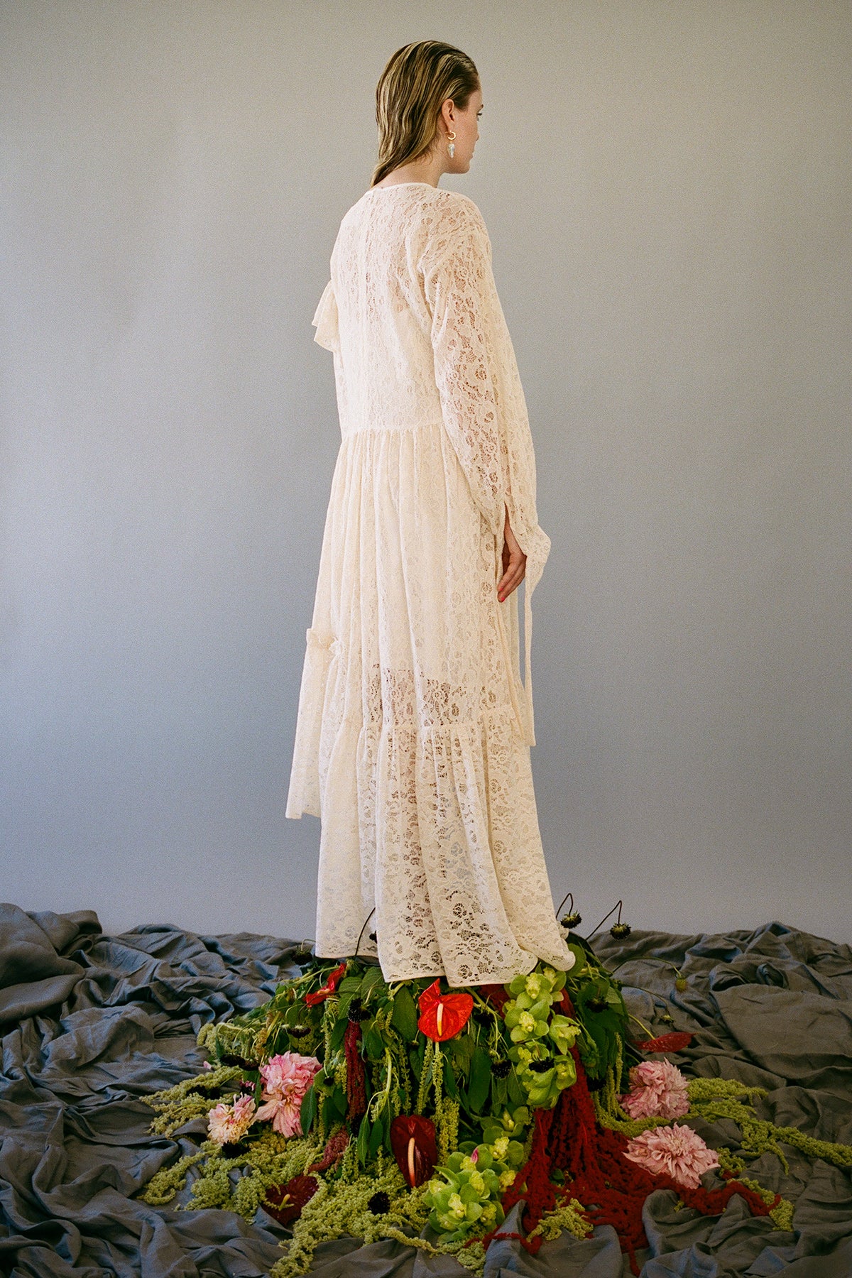 Nine Twenty-Seven Dress in Soft Ivory Lace