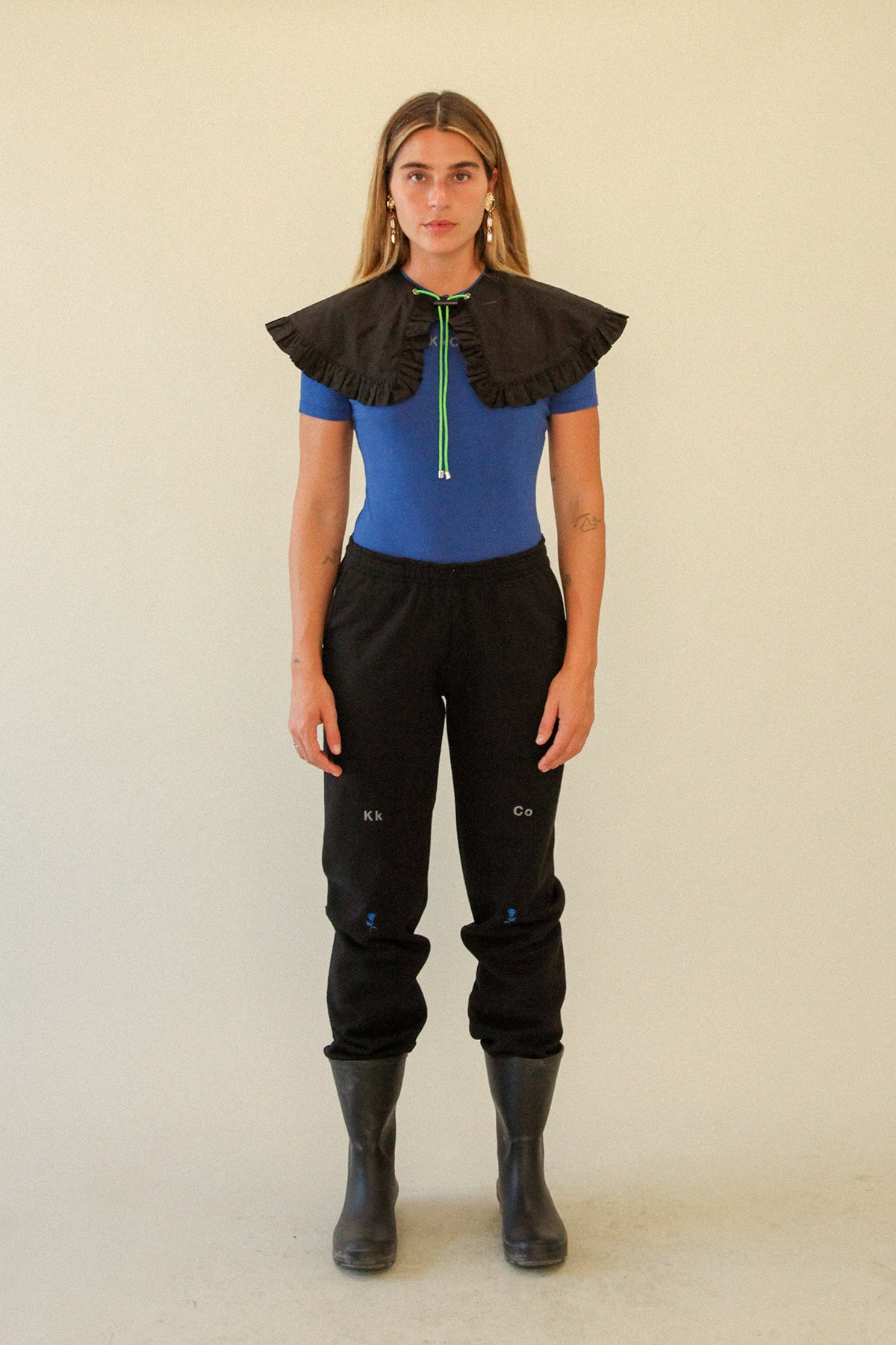 Detached Prairie Collar in Black & Lime