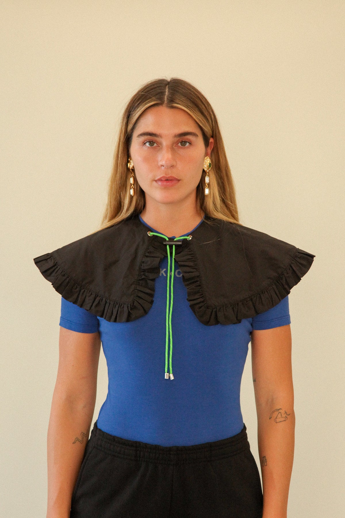 Detached Prairie Collar in Black & Lime