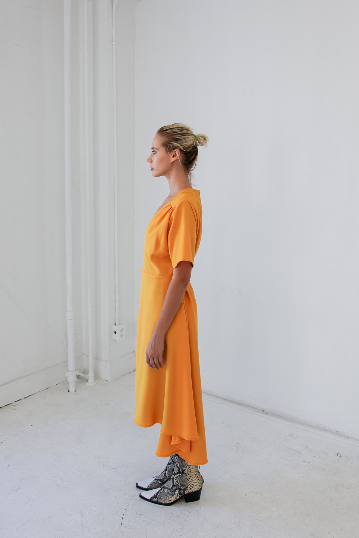 Wrap Dress in Mixed Media