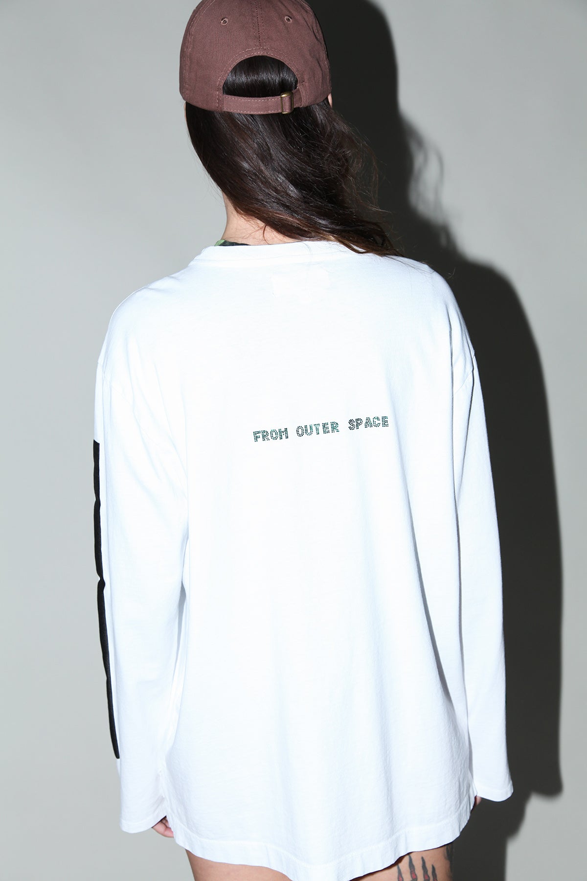 Rhinestone 'From Outer Space' Tee in White