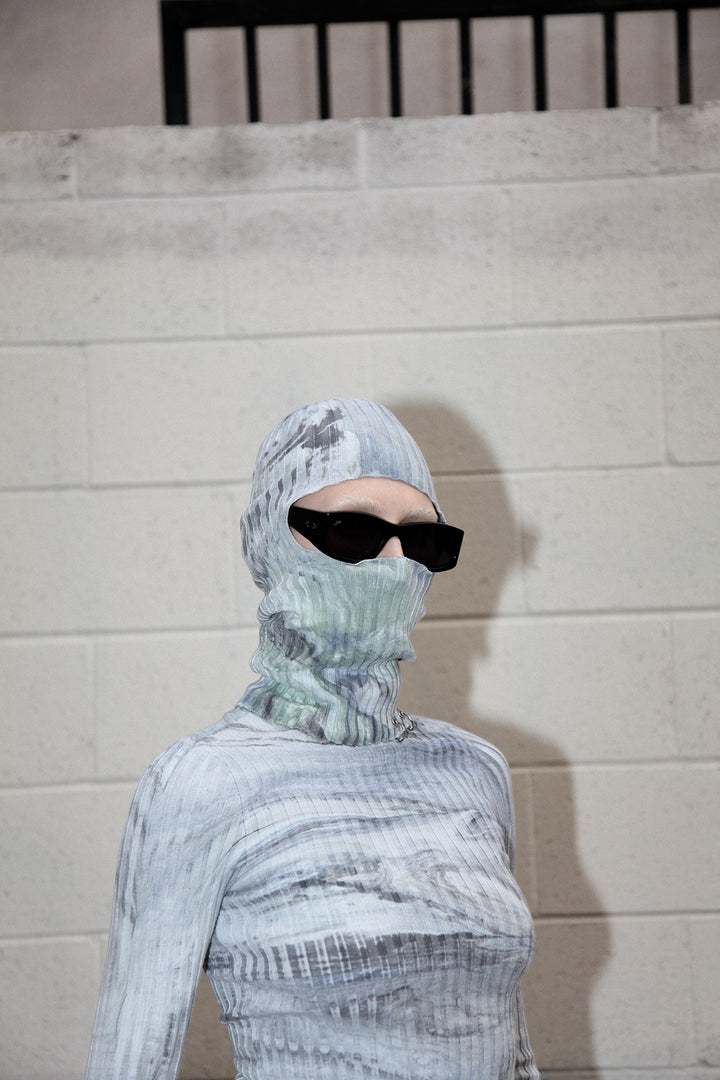 Giu Giu x KkCo Nonna Balaclava in Earth Marble Dye