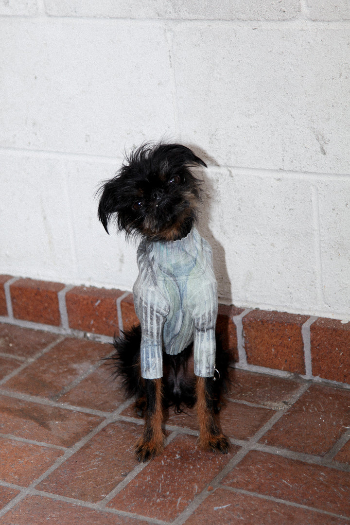 Giu Giu x KkCo Nonna Pet Turtleneck in Earth Marble Dye