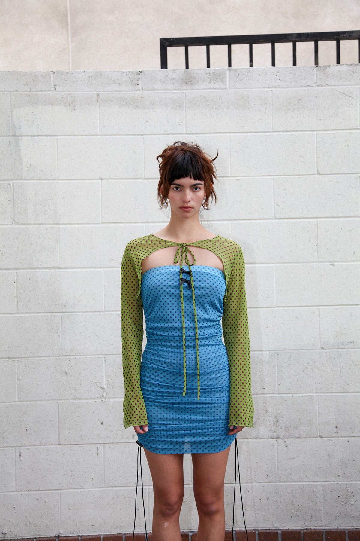 Cowrie Bolero in Kiwi Hypermesh