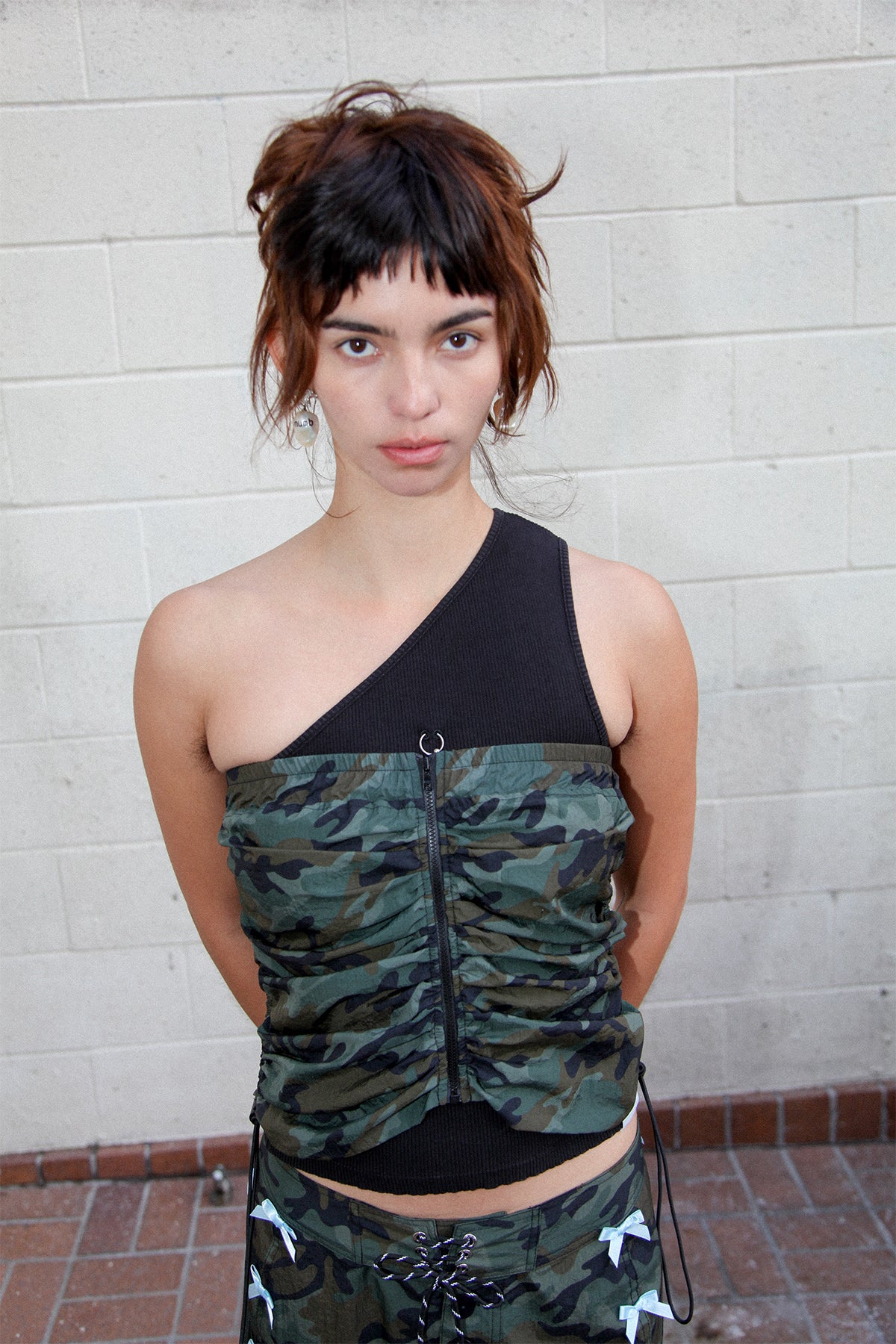 Scrunch Tube Top in Camo