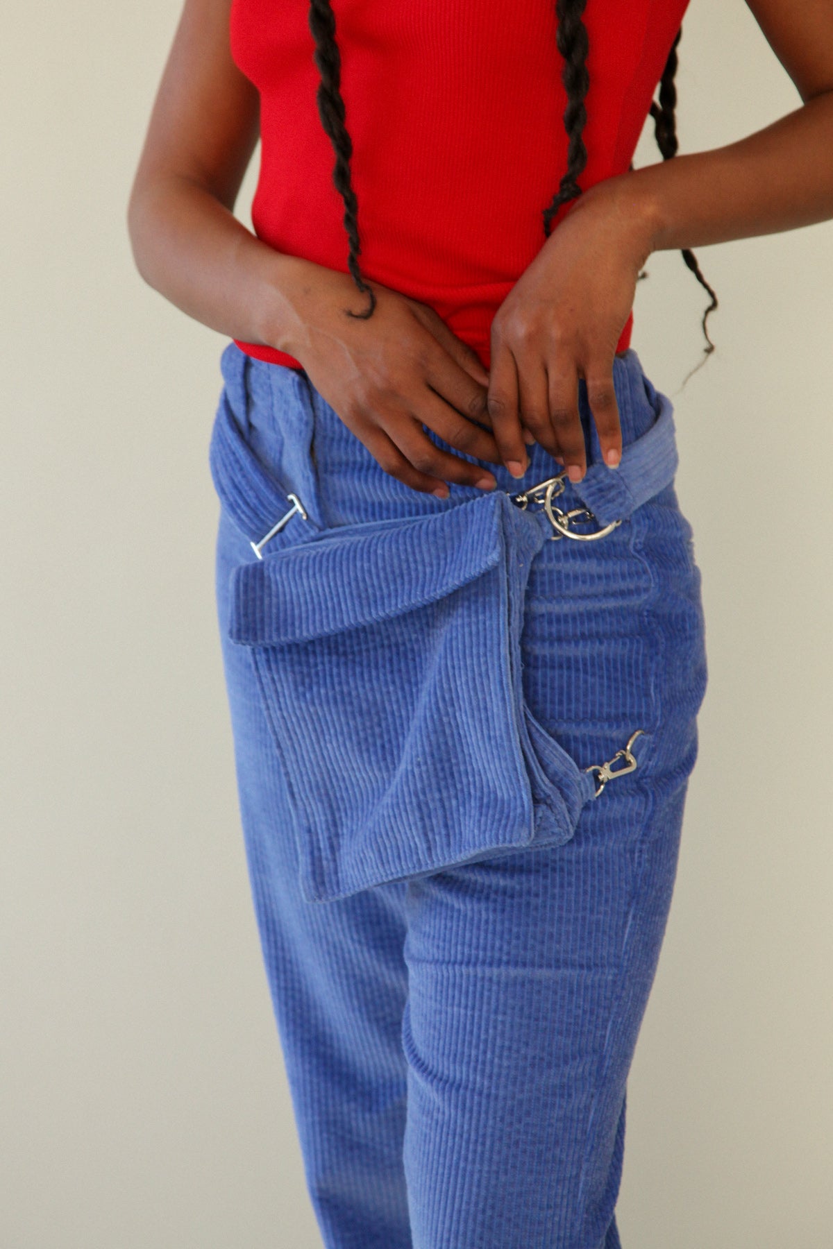 The Bag Pant in Blueberry Corduroy