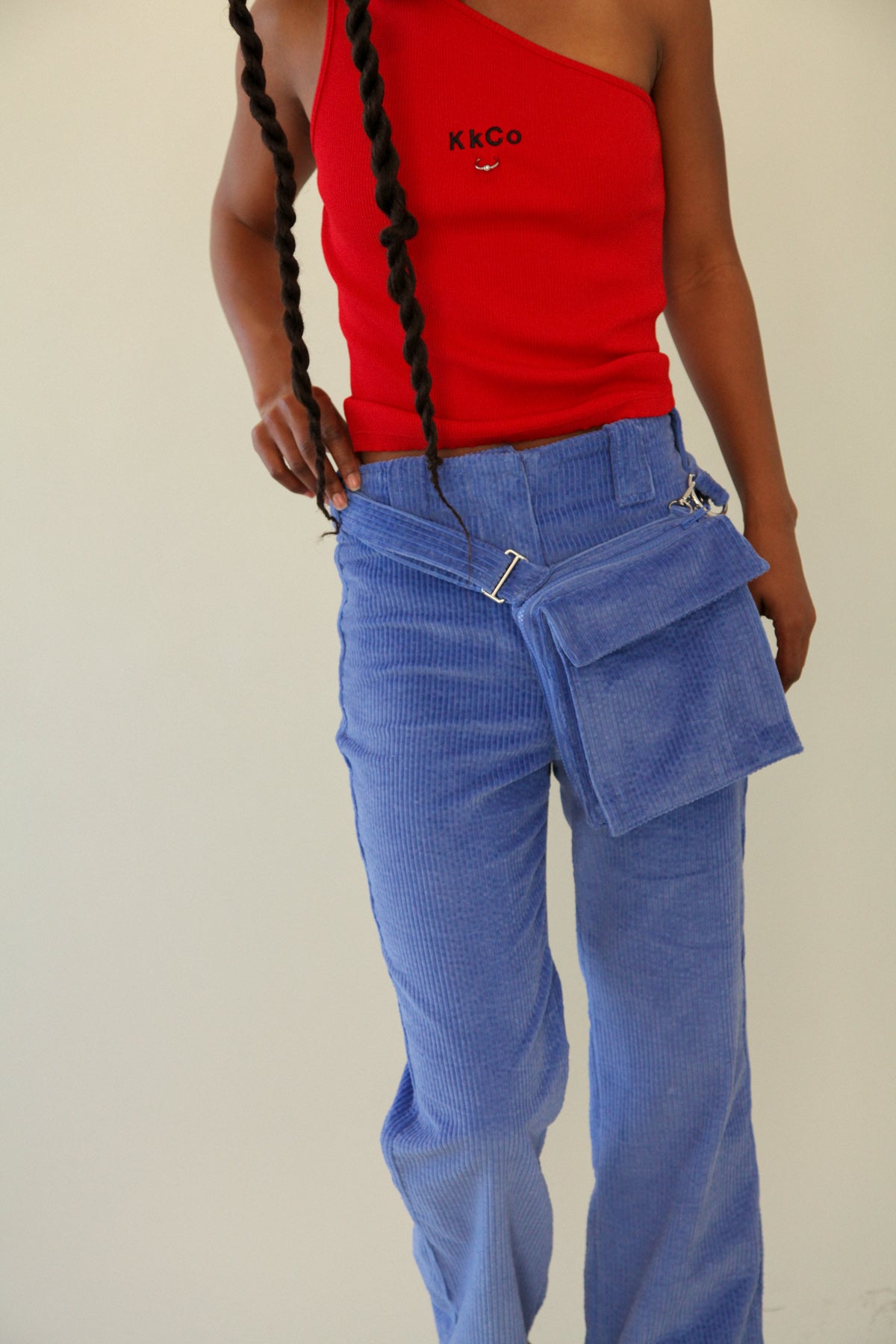 The Bag Pant in Blueberry Corduroy