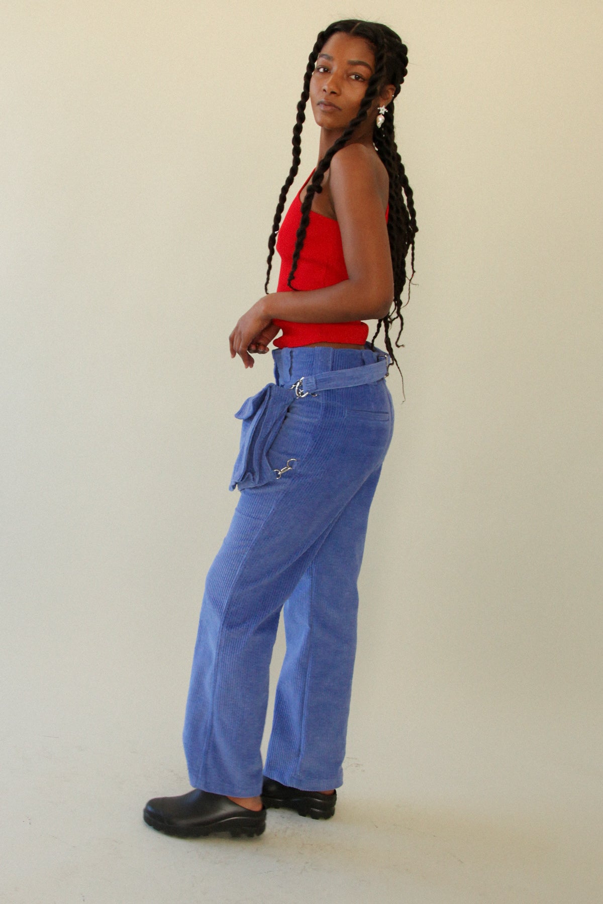 The Bag Pant in Blueberry Corduroy