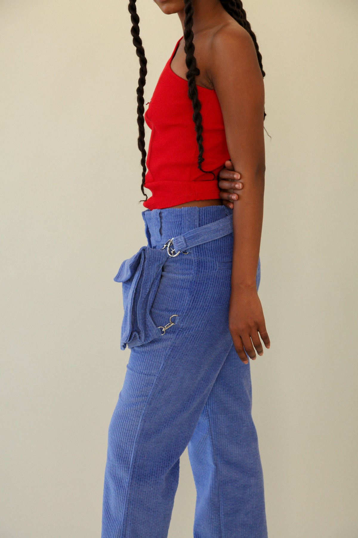 The Bag Pant in Blueberry Corduroy