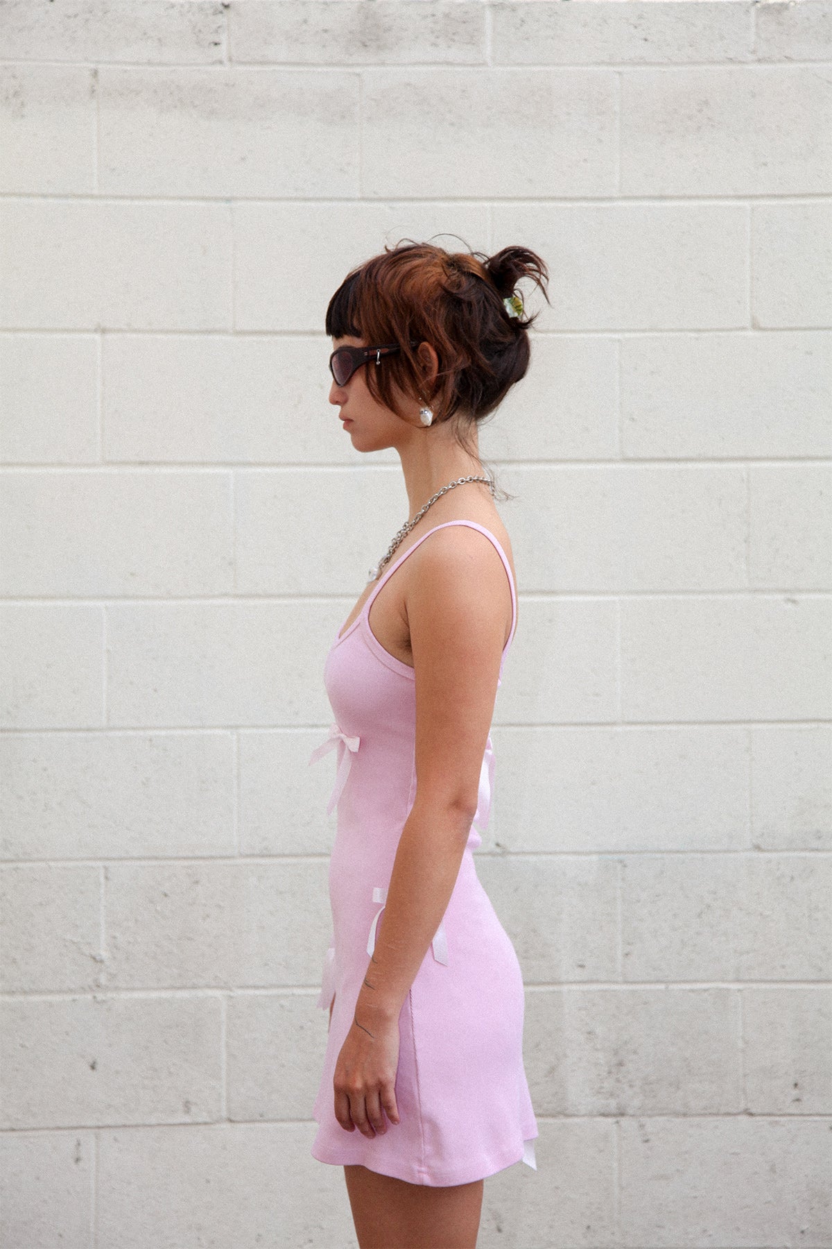 Rib Recital Dress in Flamingo
