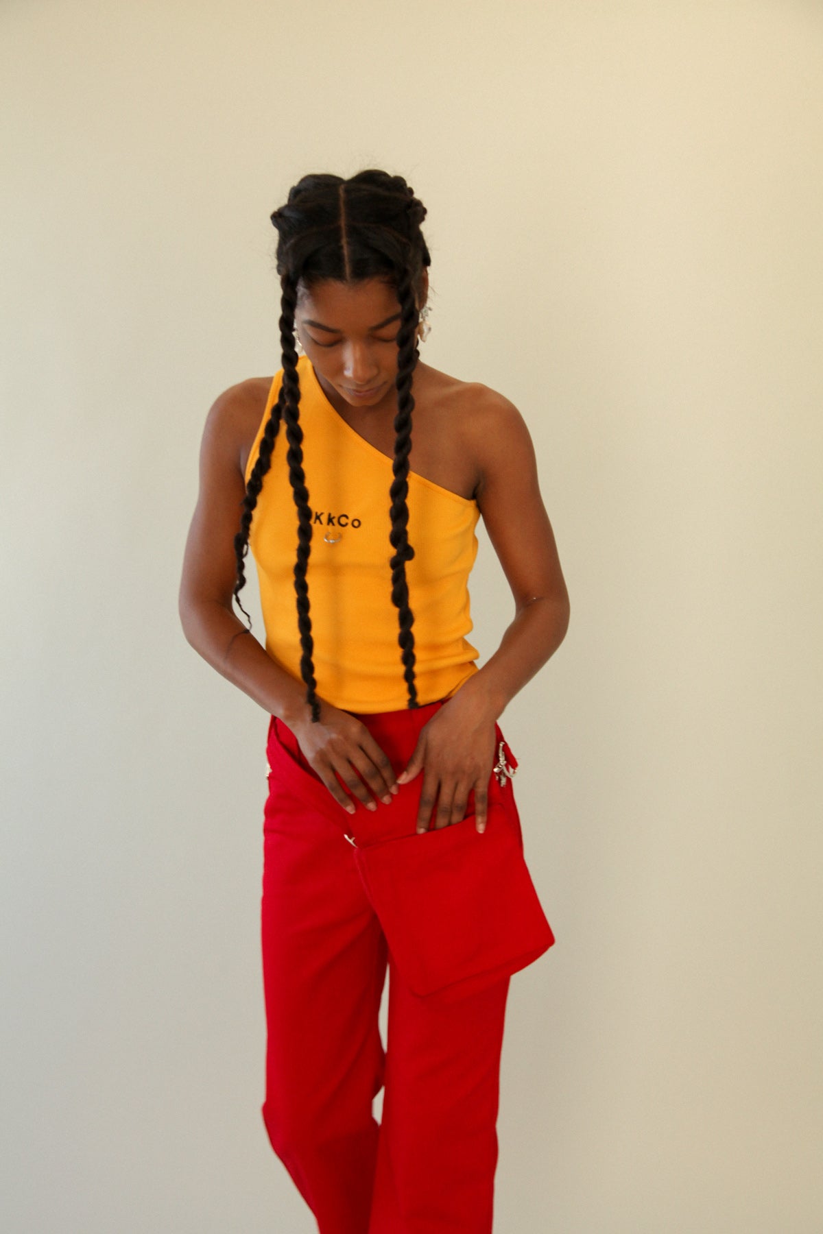 The Bag Pant in Cherry Twill