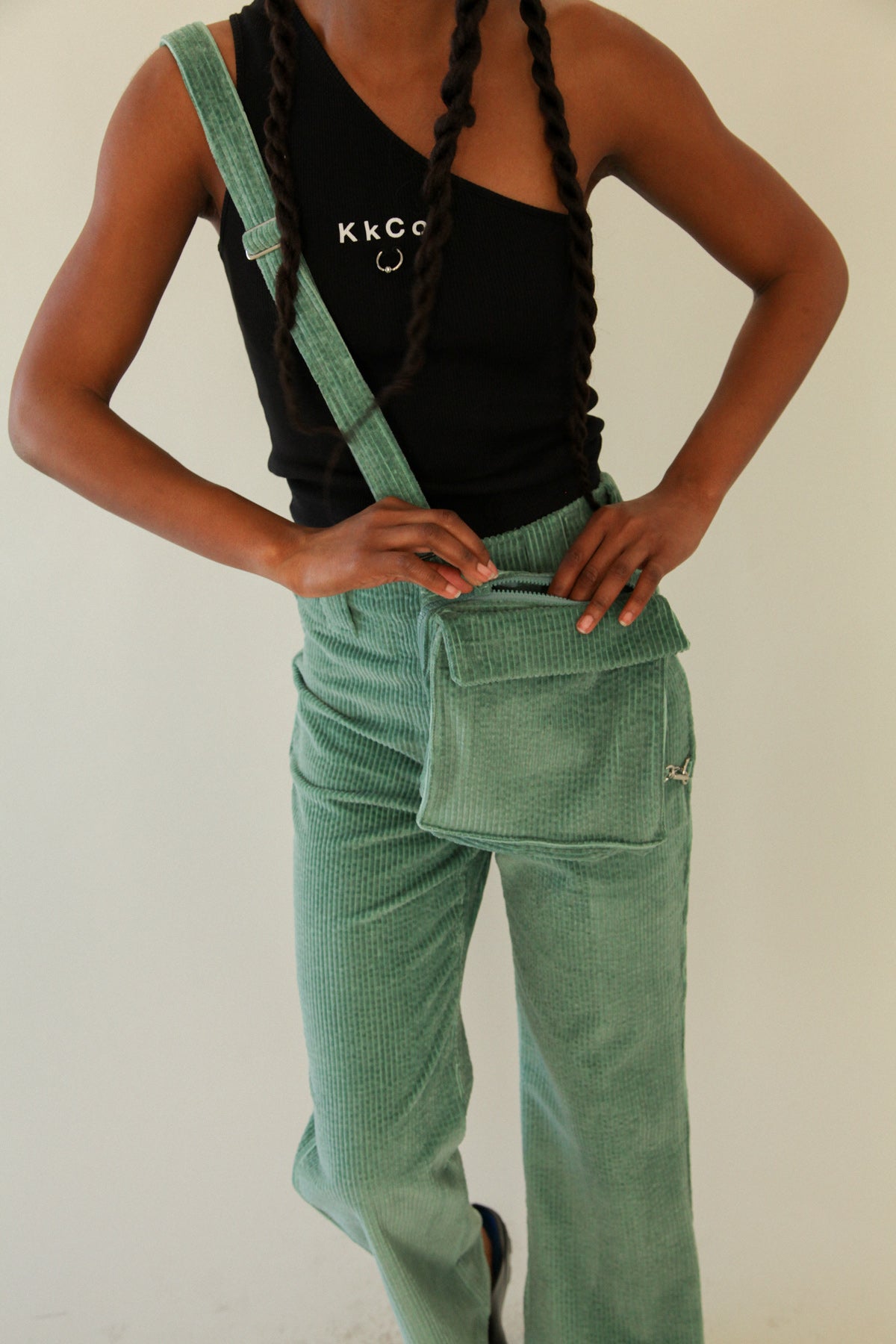 The Bag Pant in Sage Corduroy
