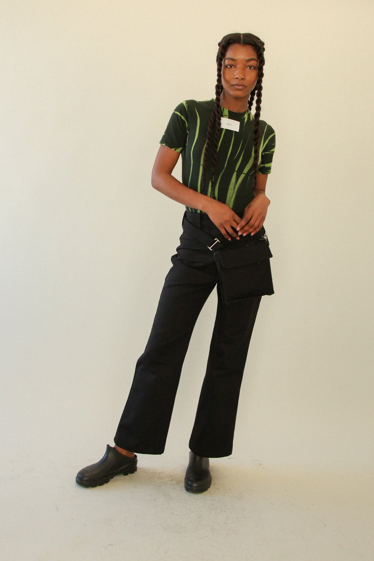 The Bag Pant in Black Twill