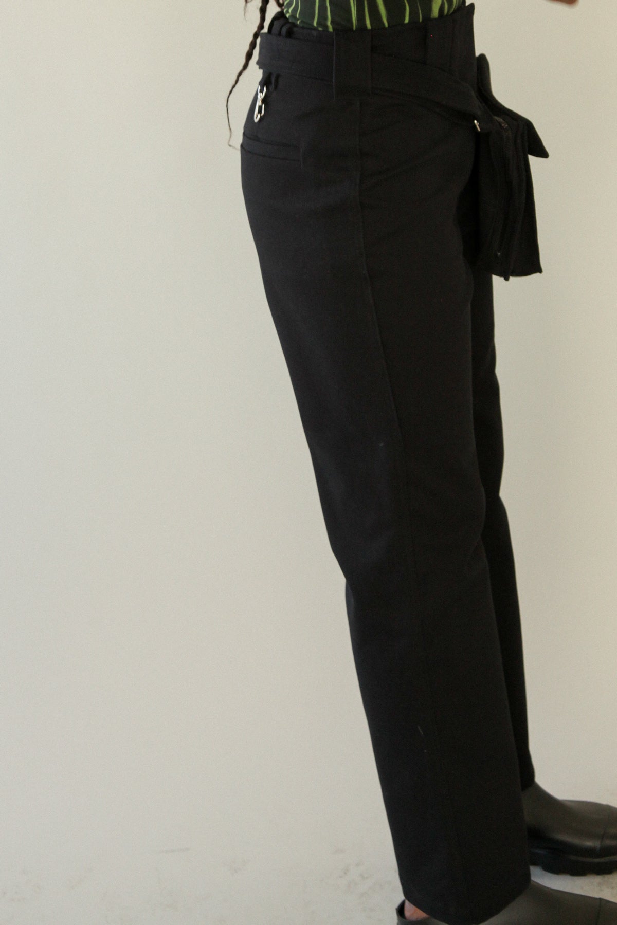 The Bag Pant in Black Twill