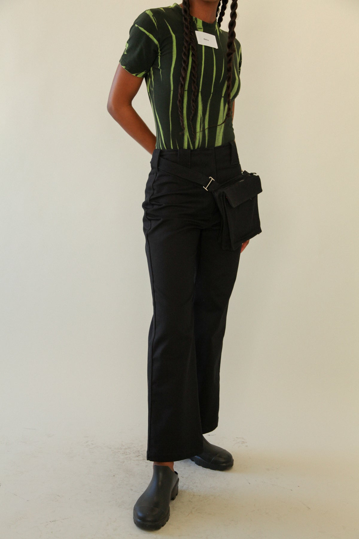 The Bag Pant in Black Twill