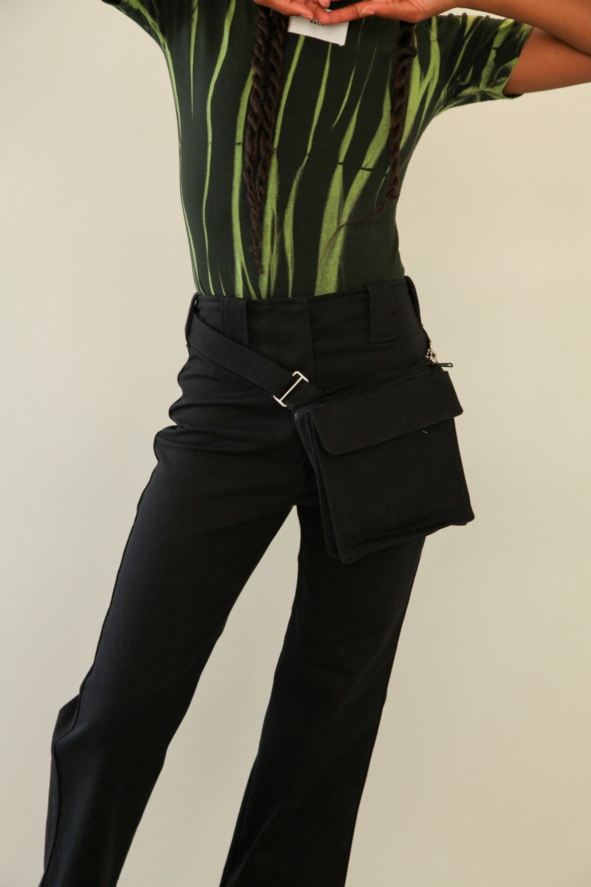 The Bag Pant in Black Twill