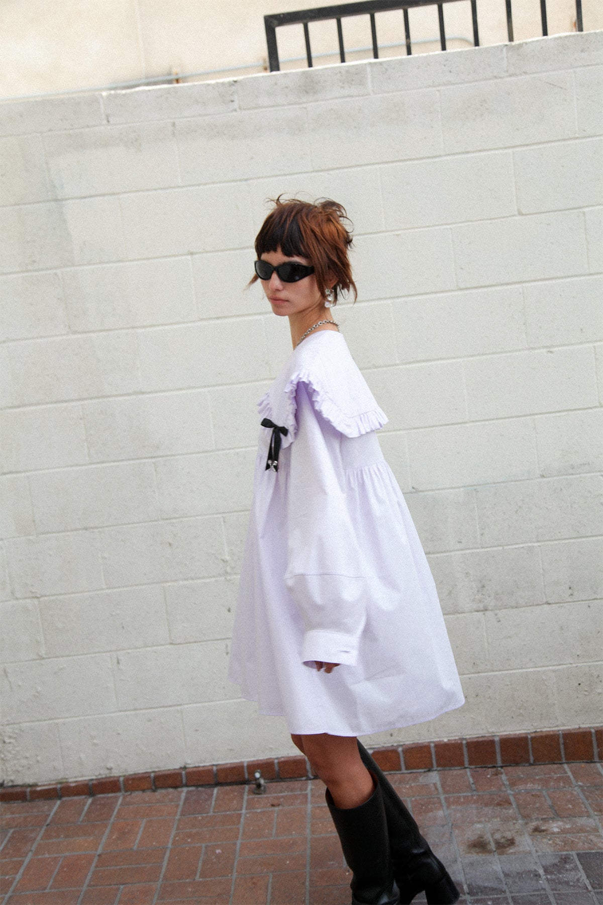 Mini Sailor Dress in Lilac