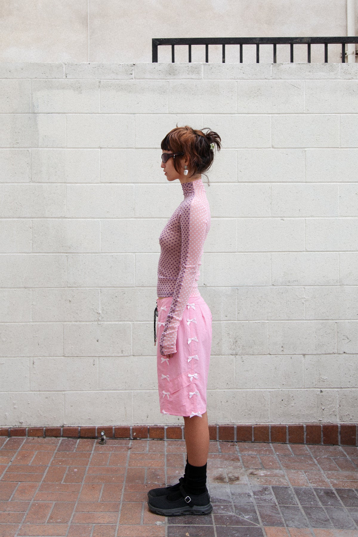 Split Turtleneck in Grape & Sherbet