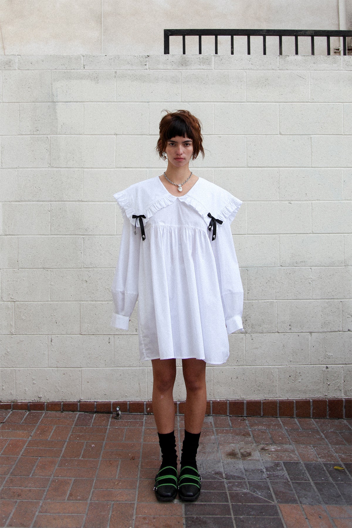 Mini Sailor Dress in White