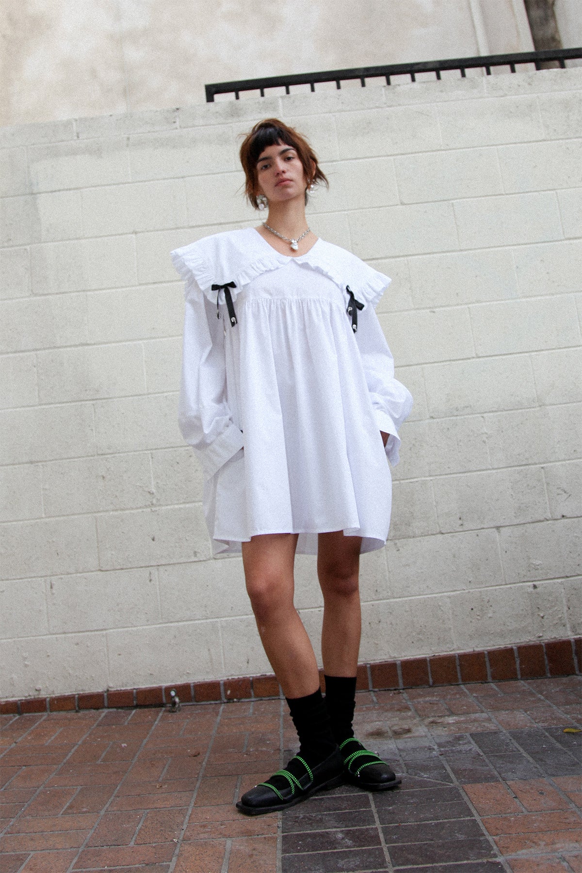 Mini Sailor Dress in White