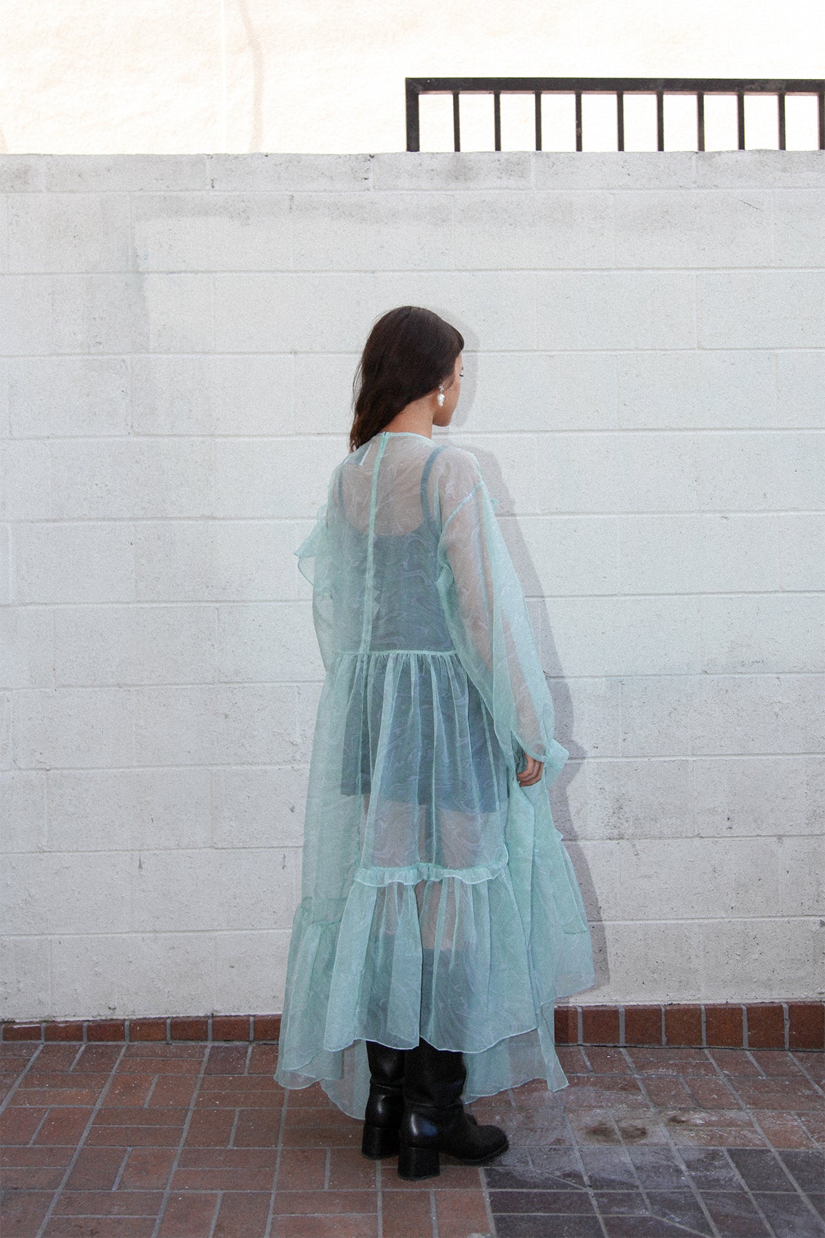Nine Twenty-Seven Dress in Warped Moss
