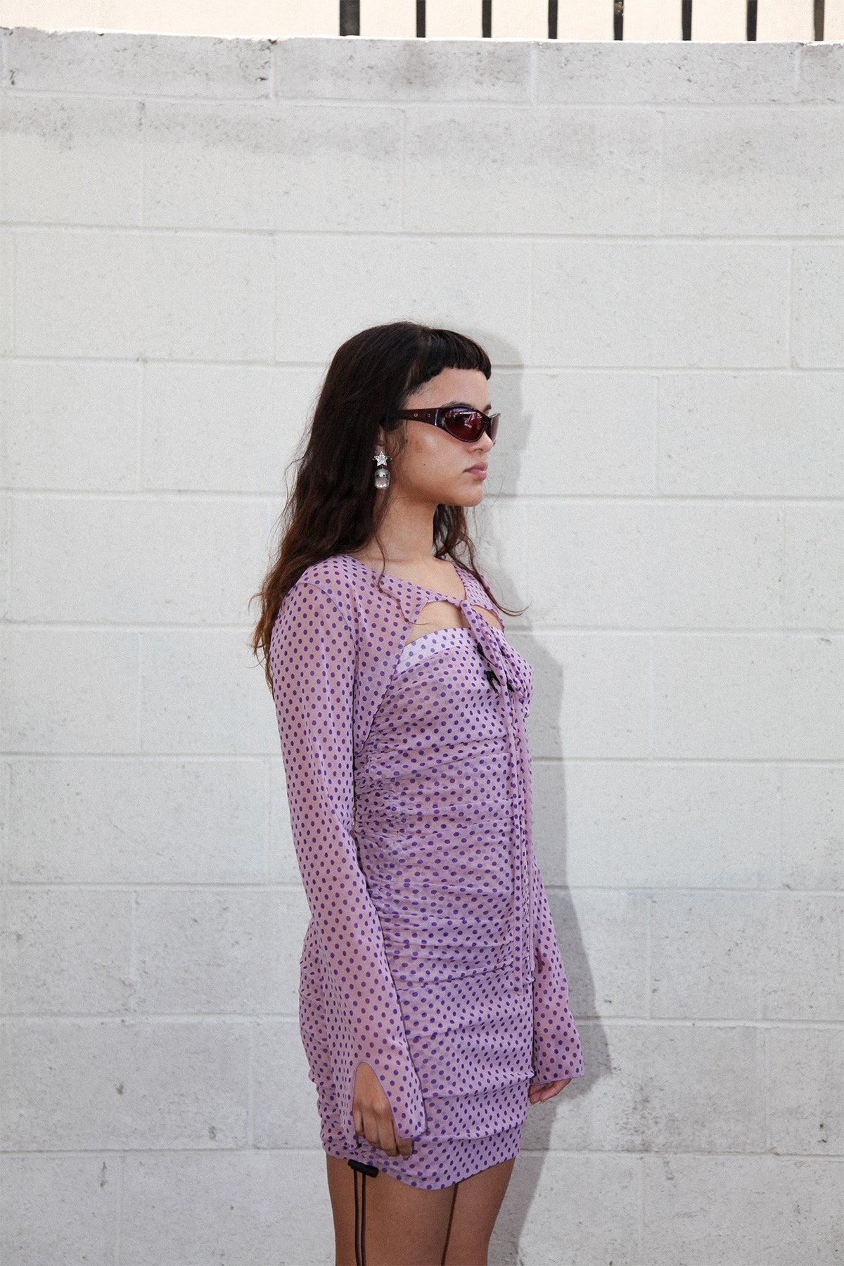 Cowrie Bolero in Grape Hypermesh