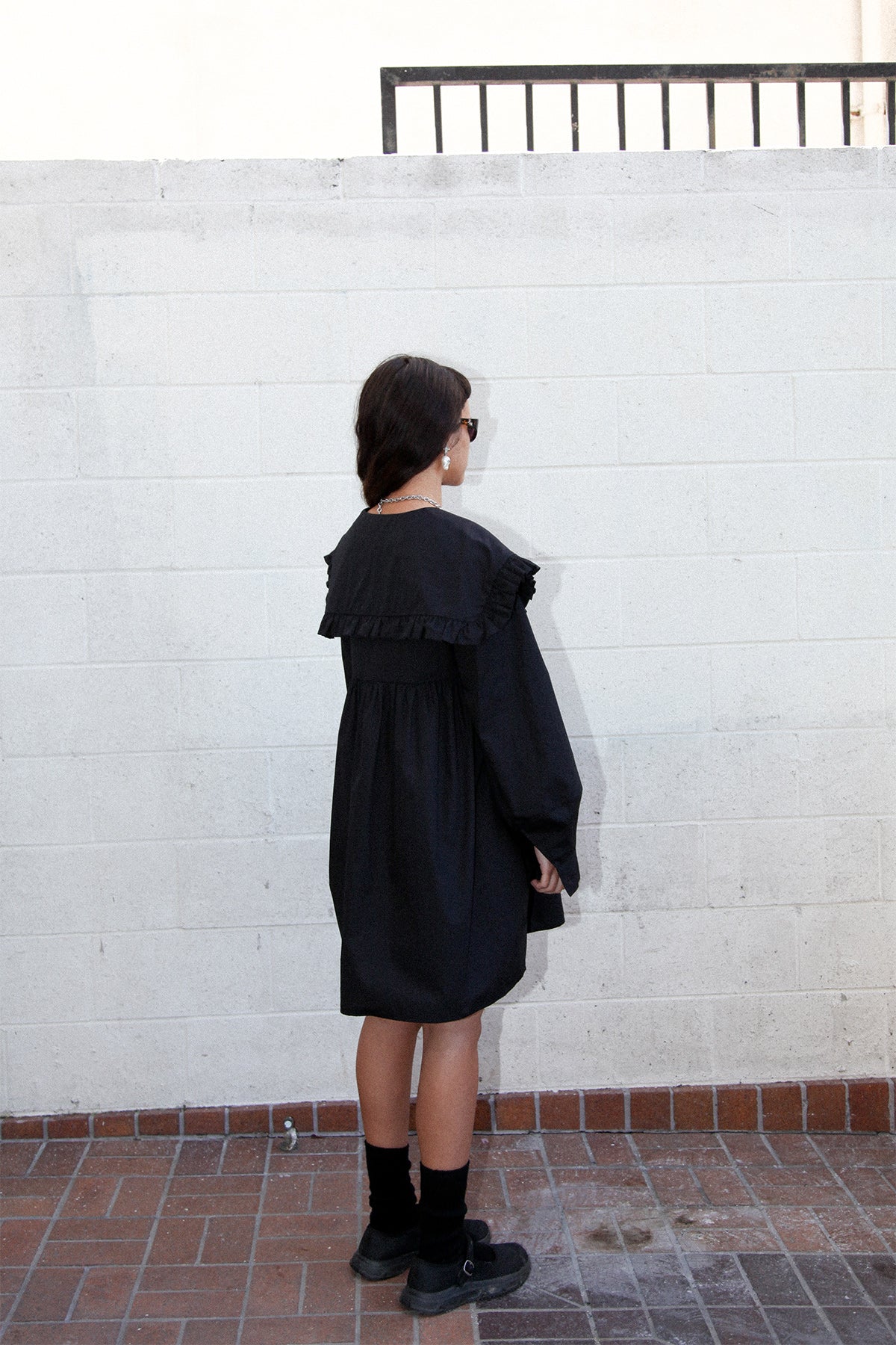 Mini Sailor Dress in Black