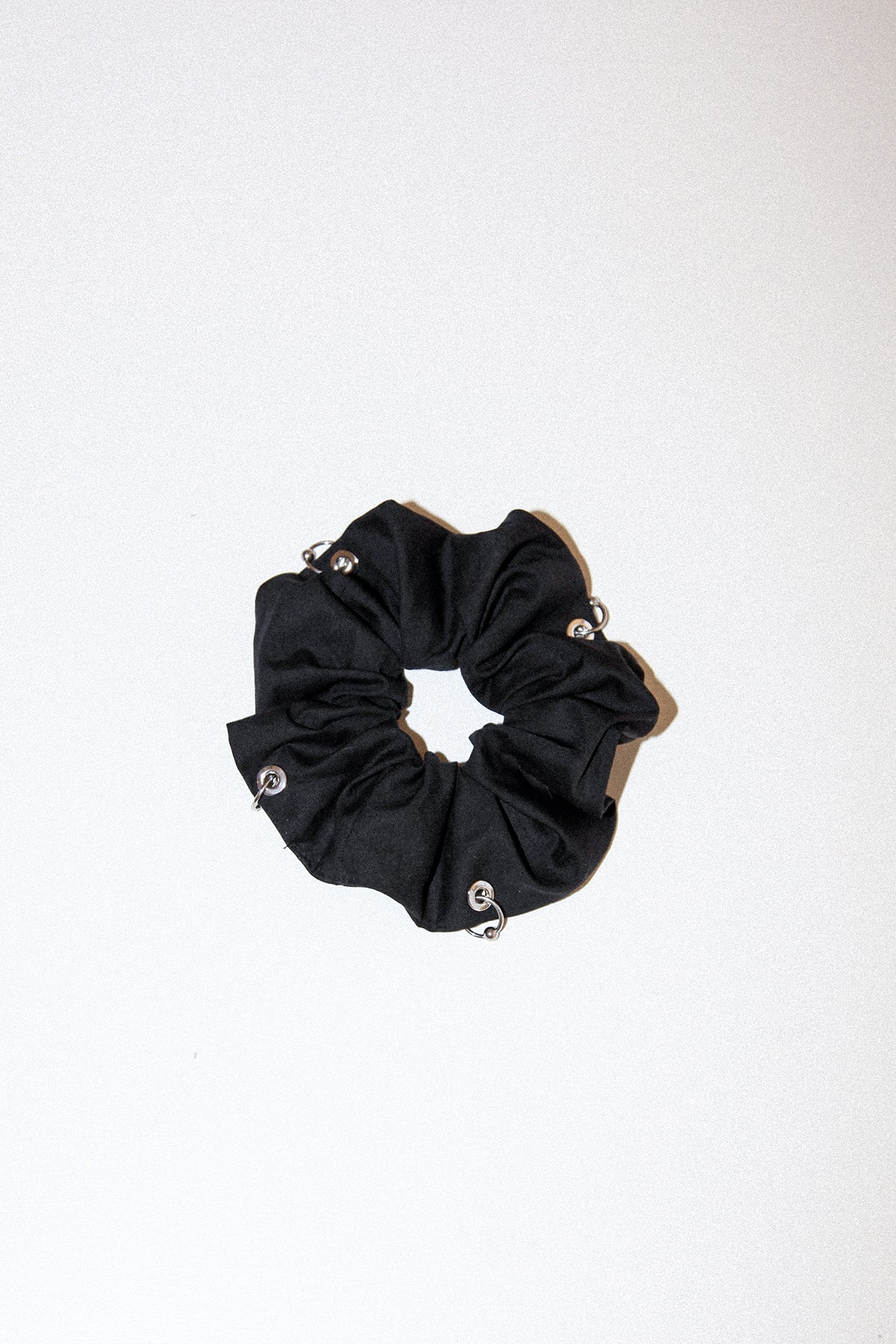 Pierced Scrunchie in Black