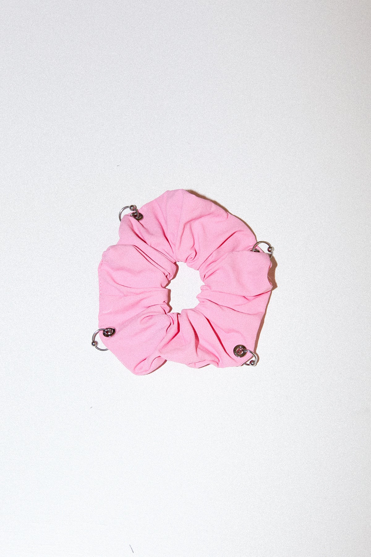 Pierced Scrunchie in Ballet Pink