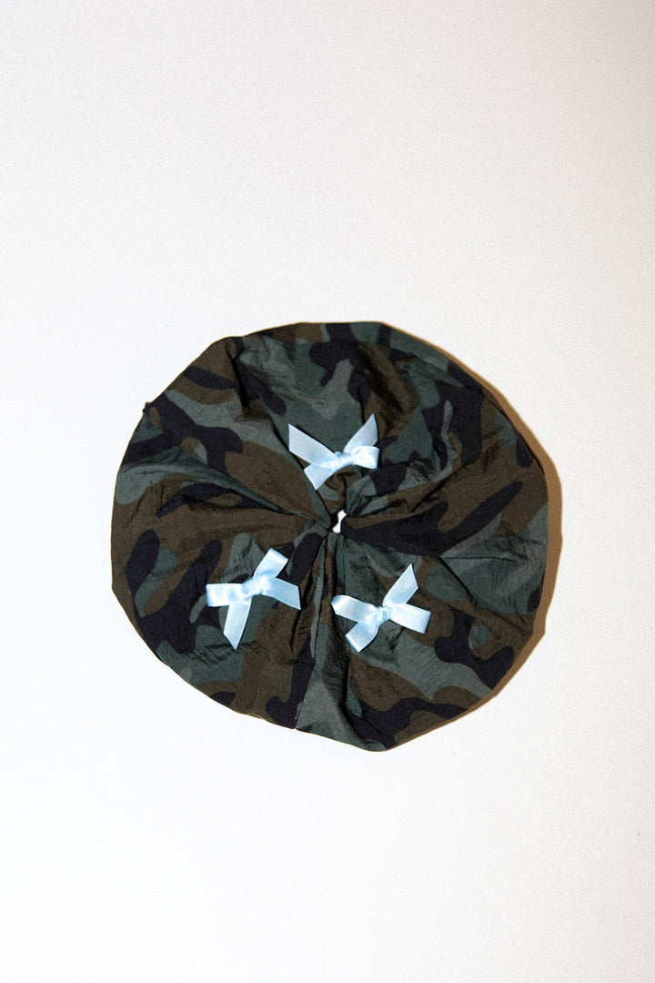 Grande Bow Scrunchie in Camo