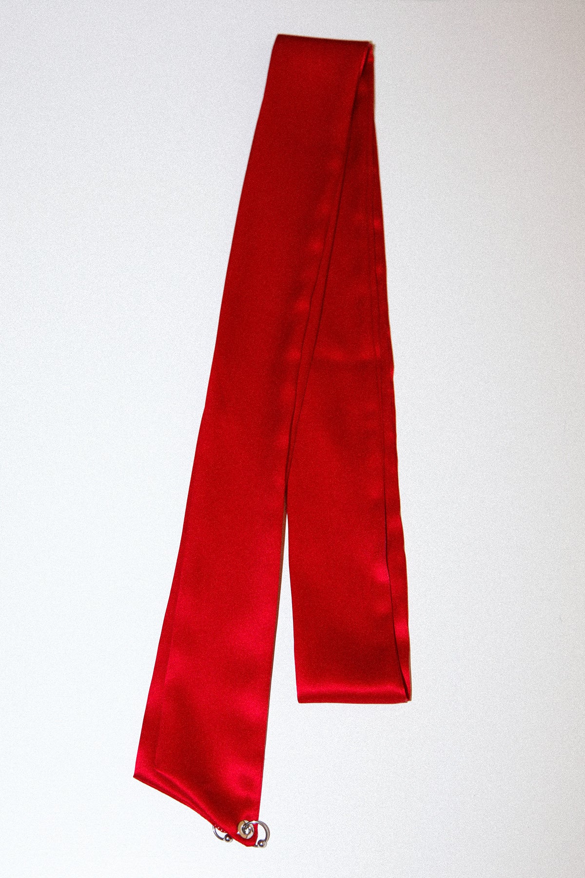 Pierced Hair Ribbon in Scarlett