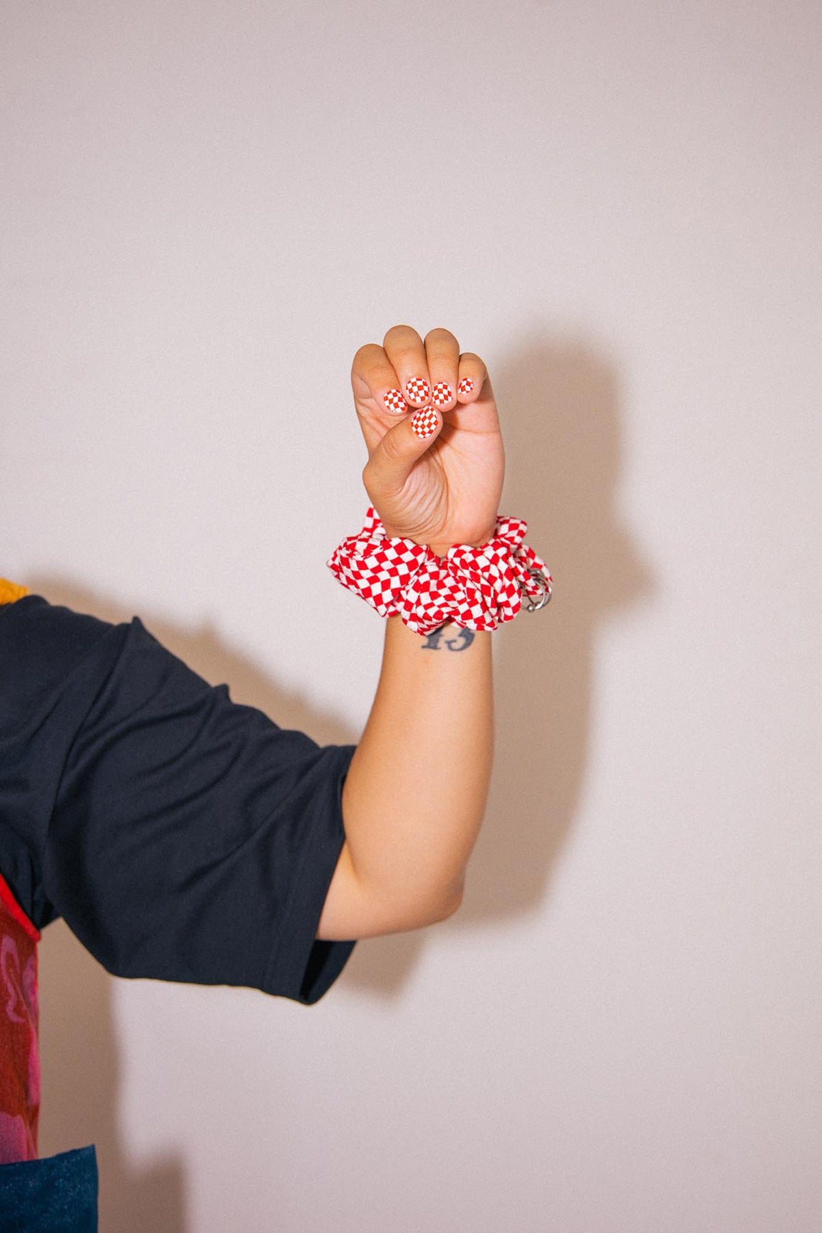 KkCo x ilovecreatives x Sticki Nail Wraps in Red Checker