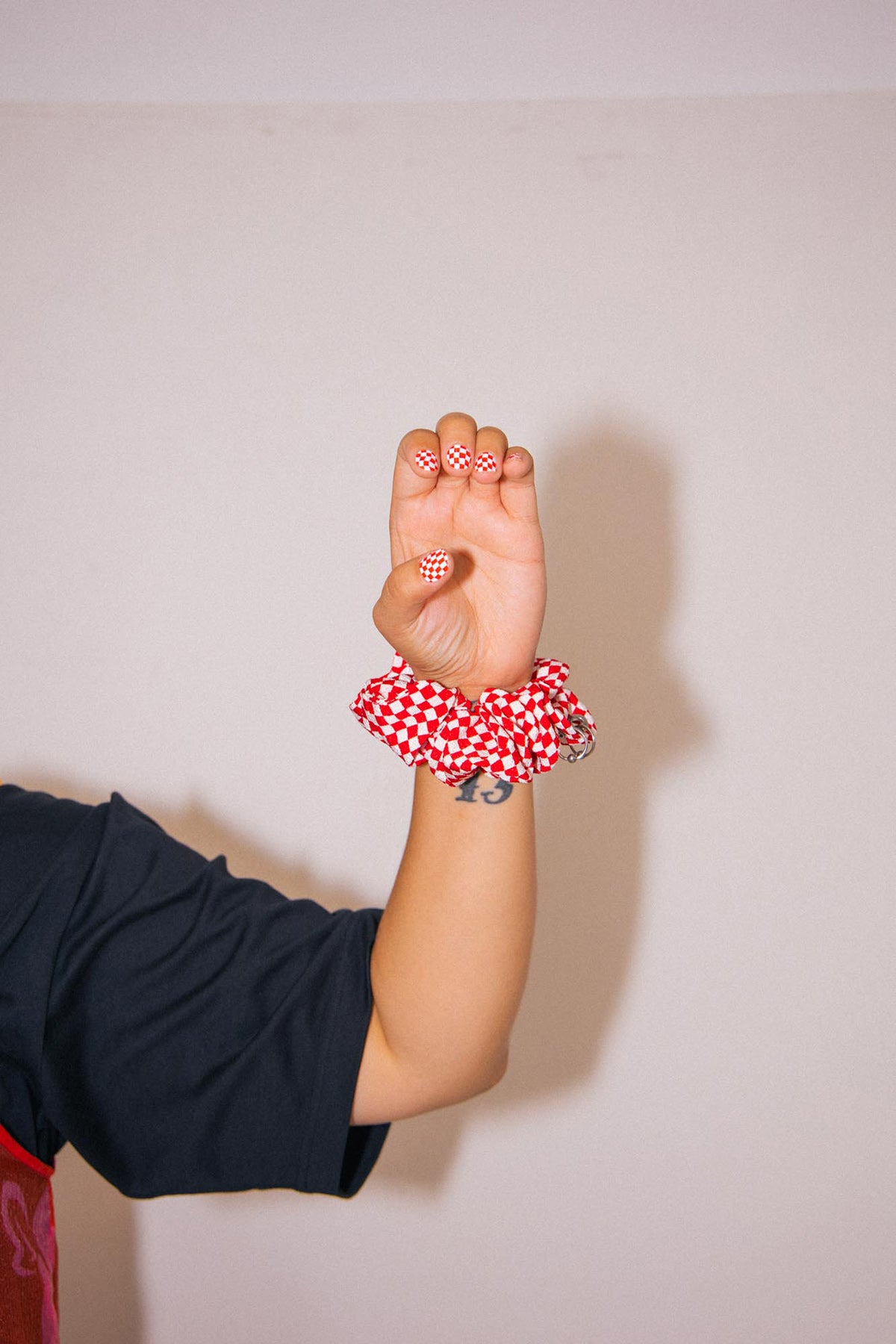 KkCo x ilovecreatives x Sticki Nail Wraps in Red Checker