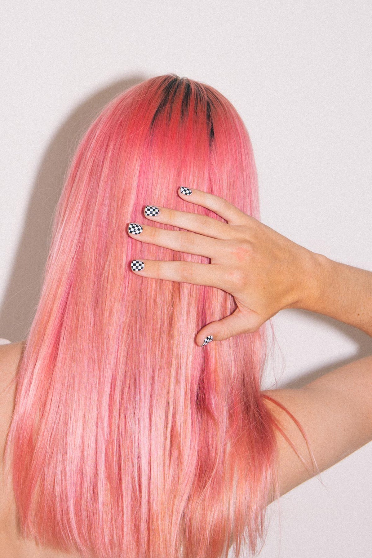 KkCo x ilovecreatives x Sticki Nail Wraps in Black Checker