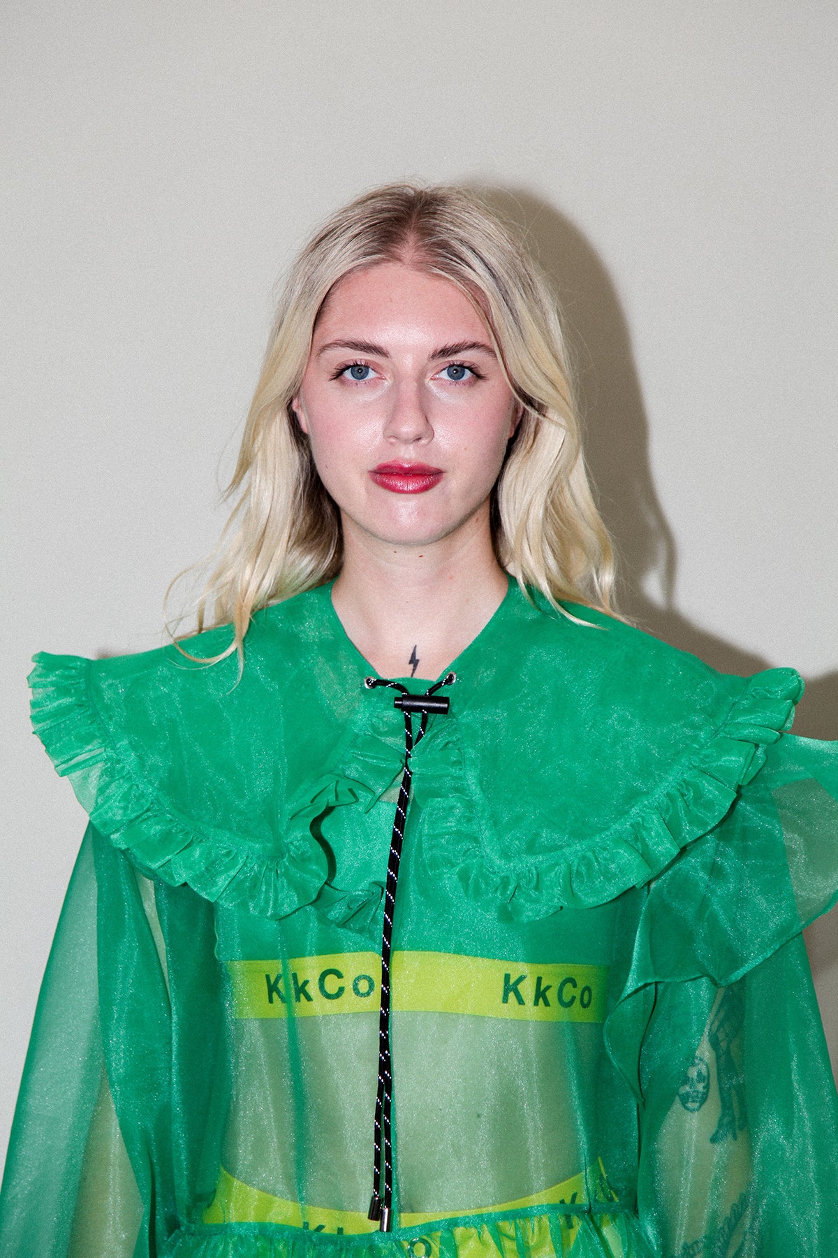 Detached Prairie Collar in Lime Organza