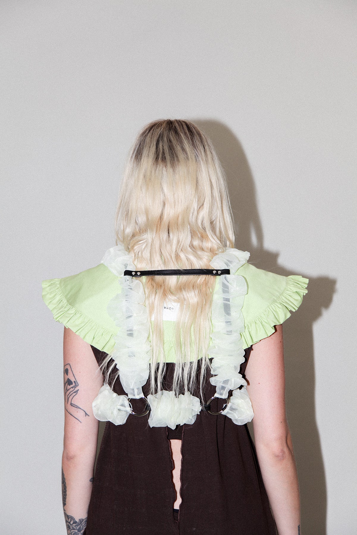 Scrunch Harness in Butter Organza