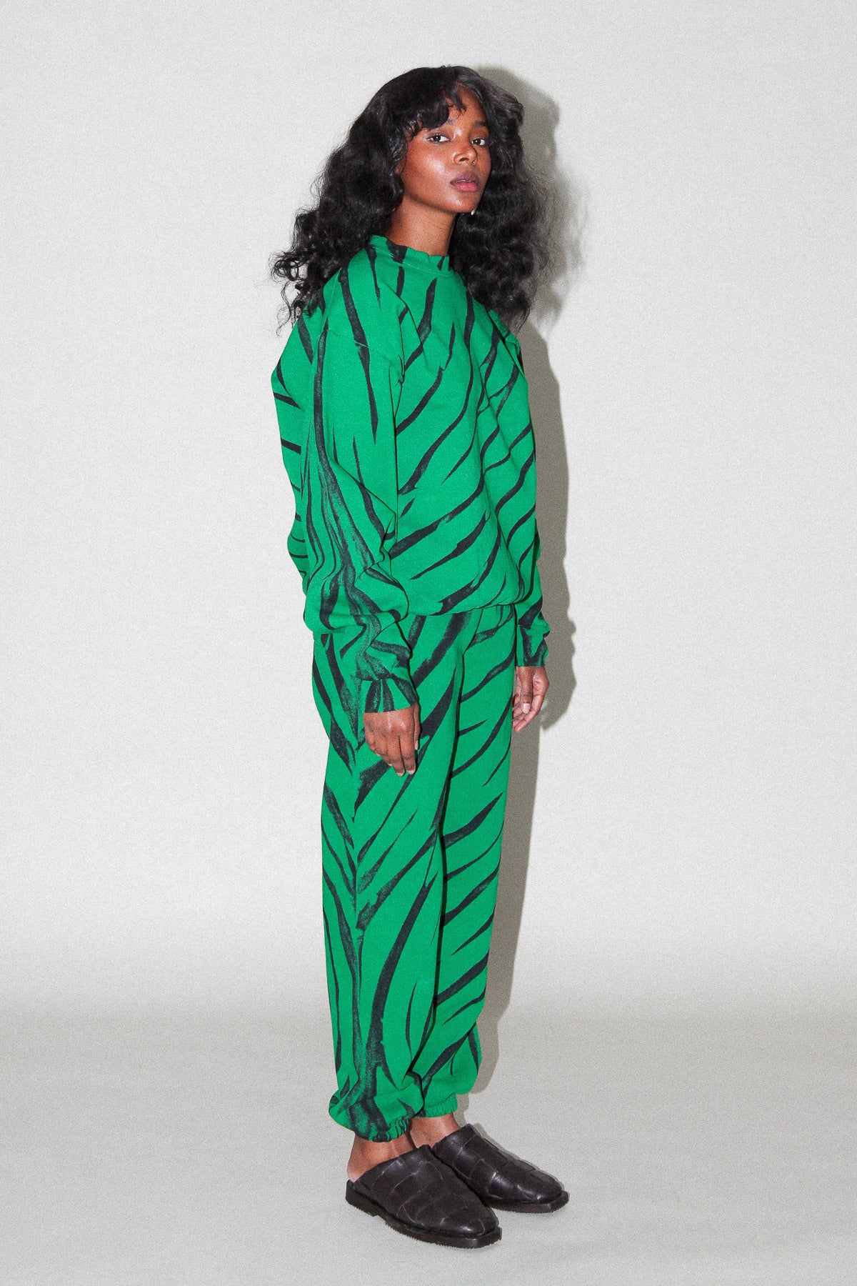 Roller Dye Crewneck Sweatshirt in Grass