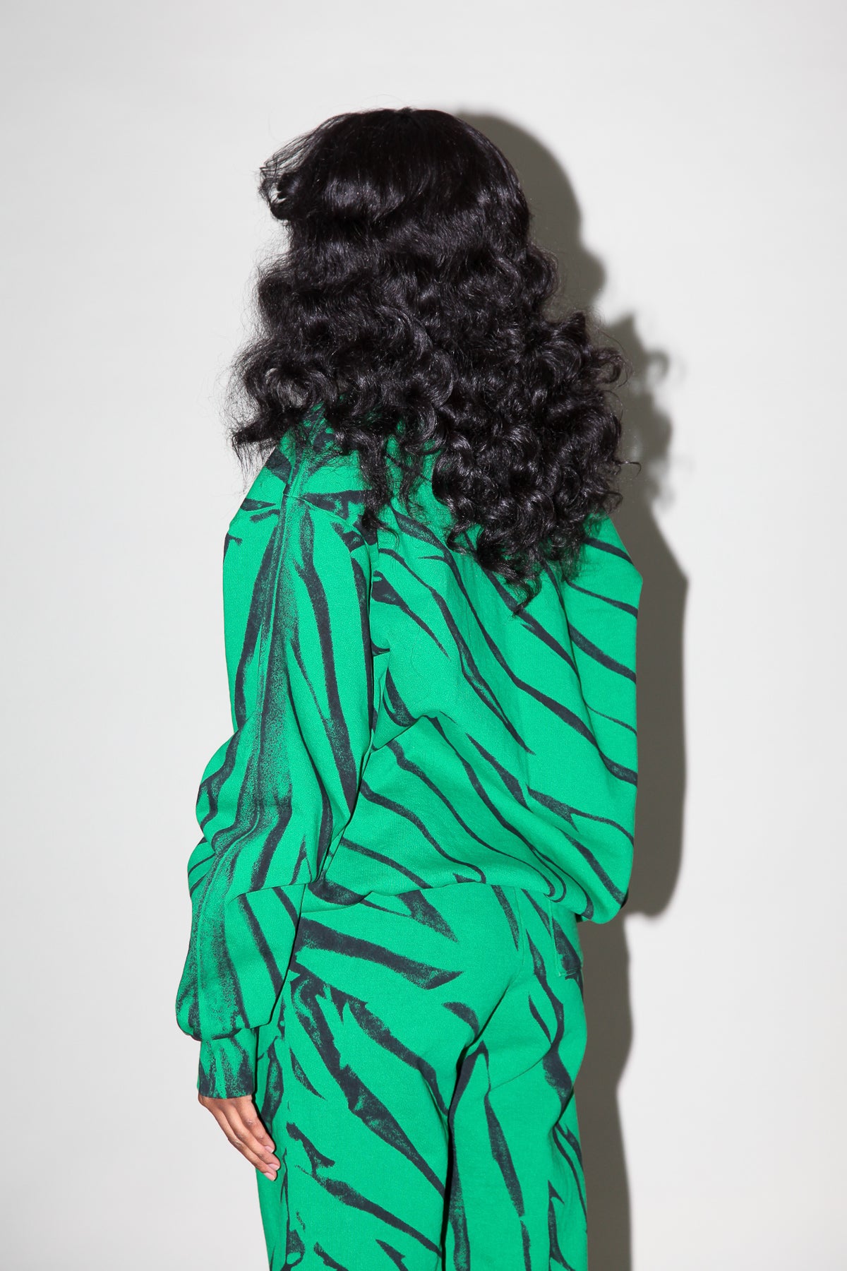 Roller Dye Crewneck Sweatshirt in Grass