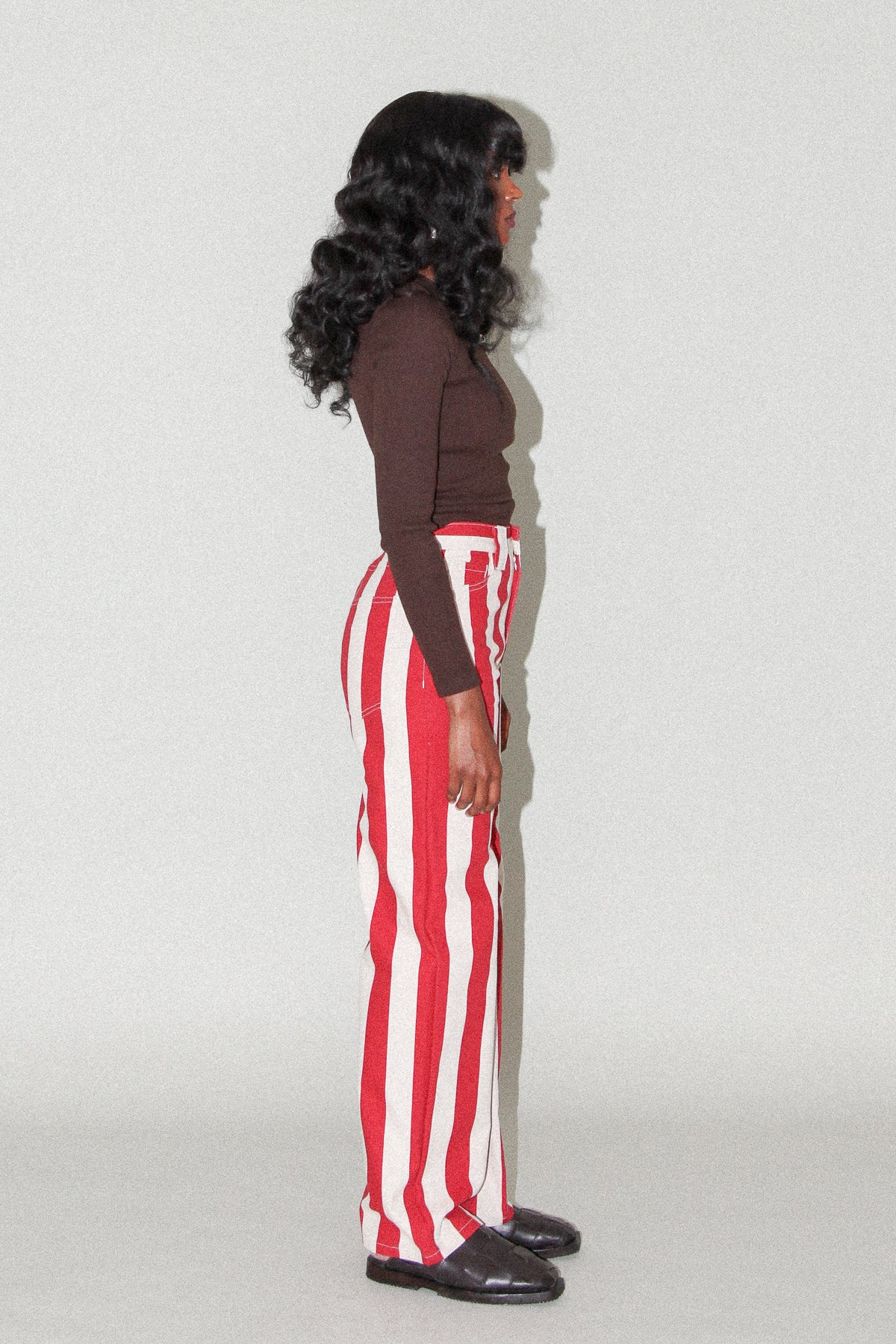 Unelma Meteor Pant in Cherry & Natural Stripe