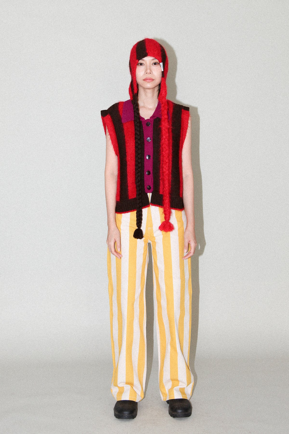 Unelma Meteor Pant in Banana & Natural Stripe