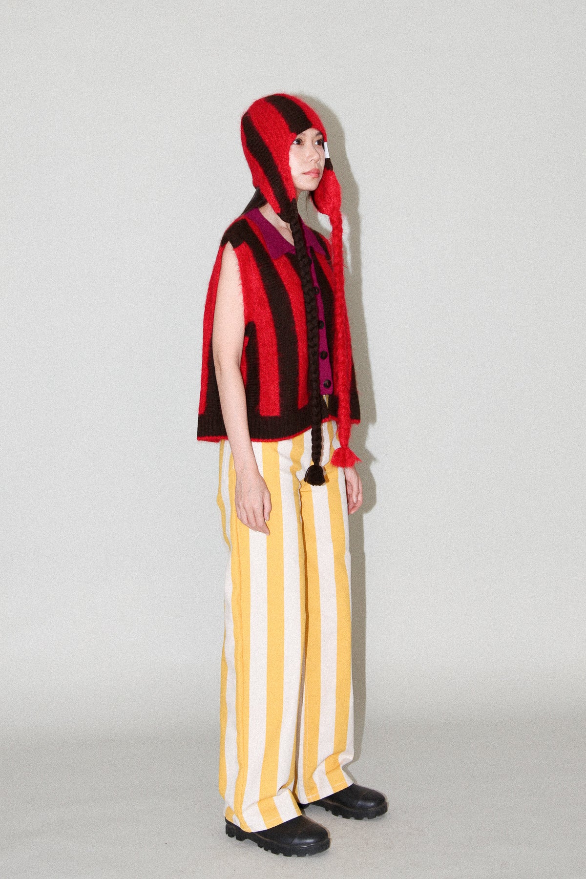 Unelma Meteor Pant in Banana & Natural Stripe