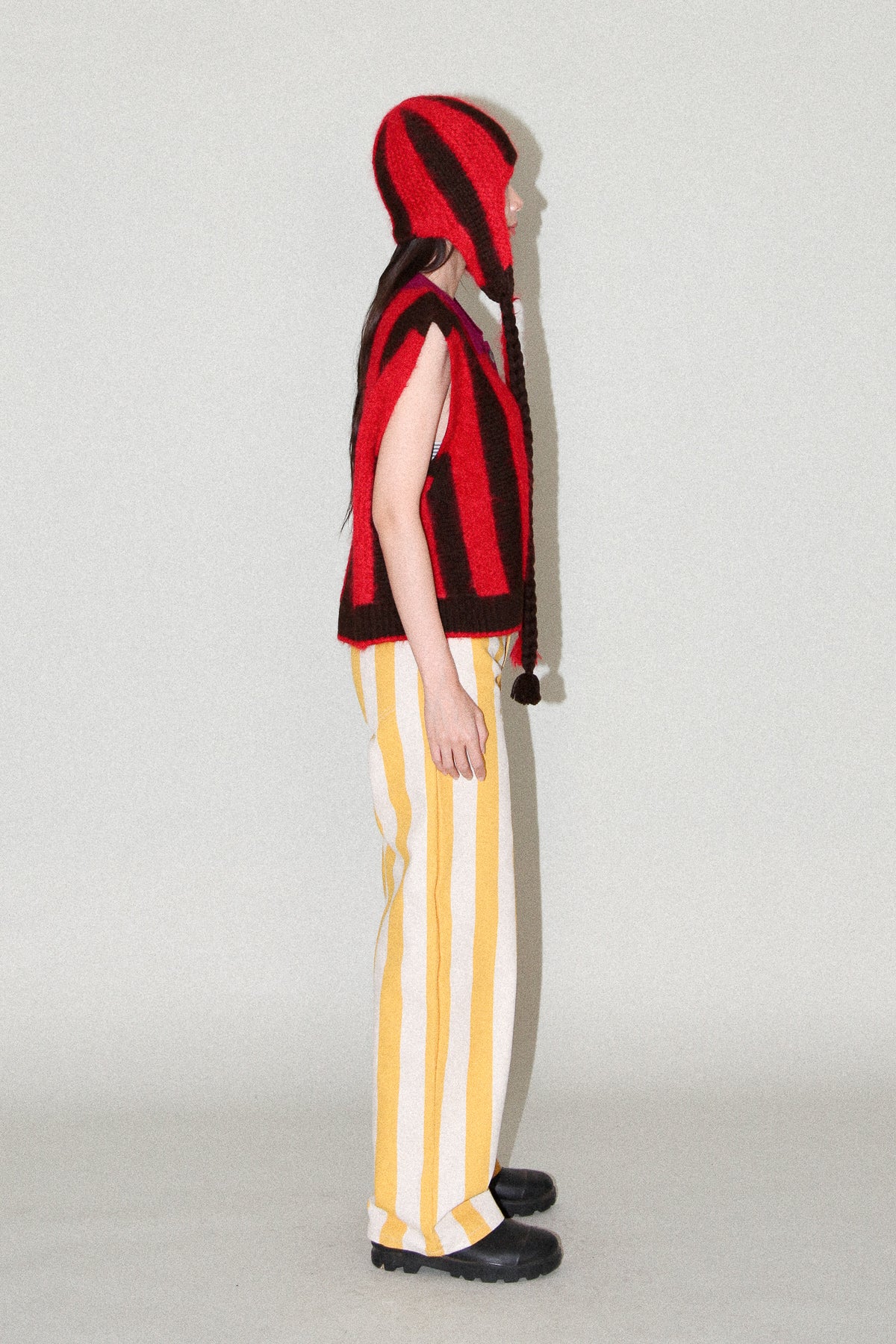 Unelma Meteor Pant in Banana & Natural Stripe