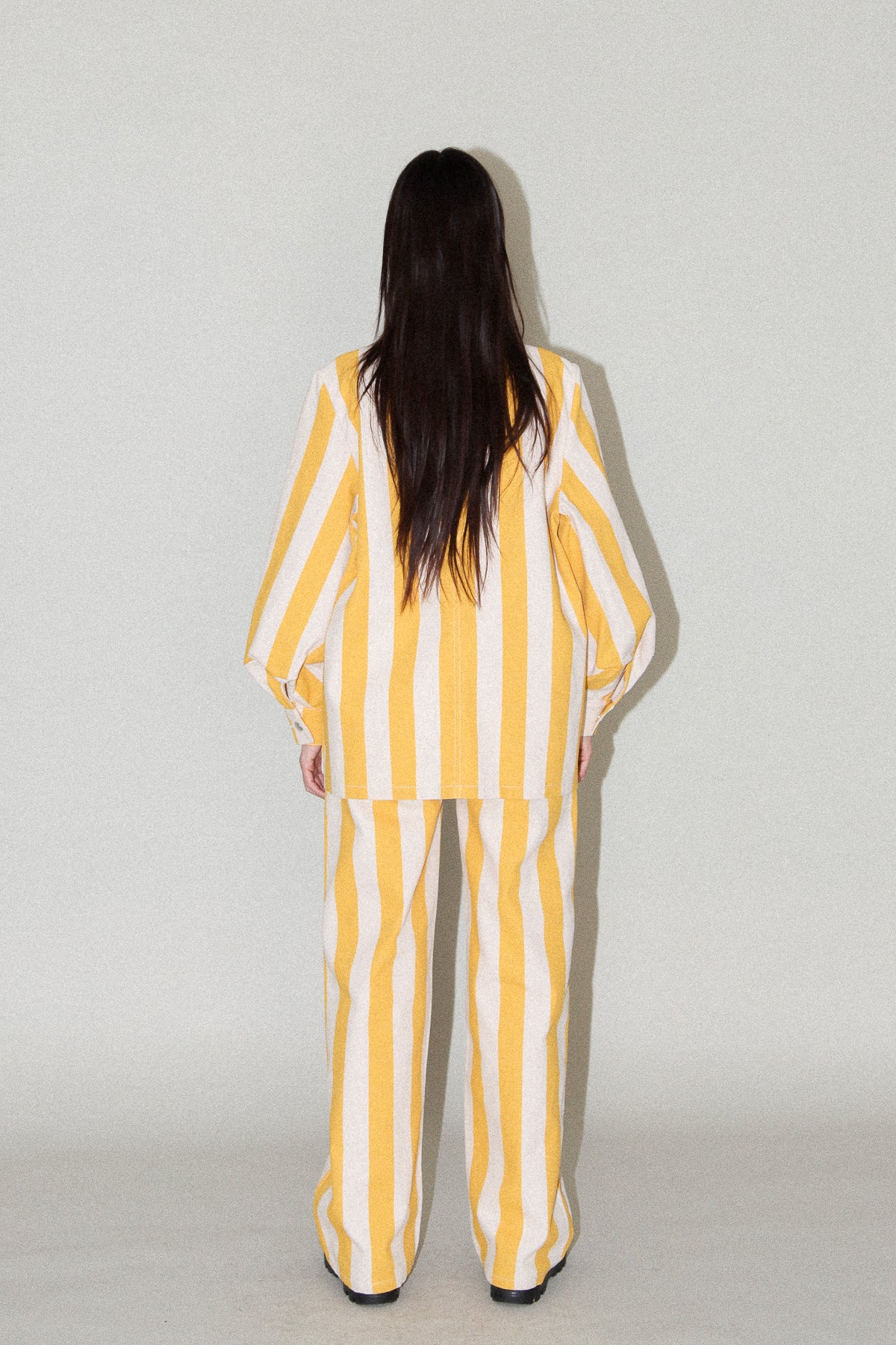 Unelma Meteor Pant in Banana & Natural Stripe