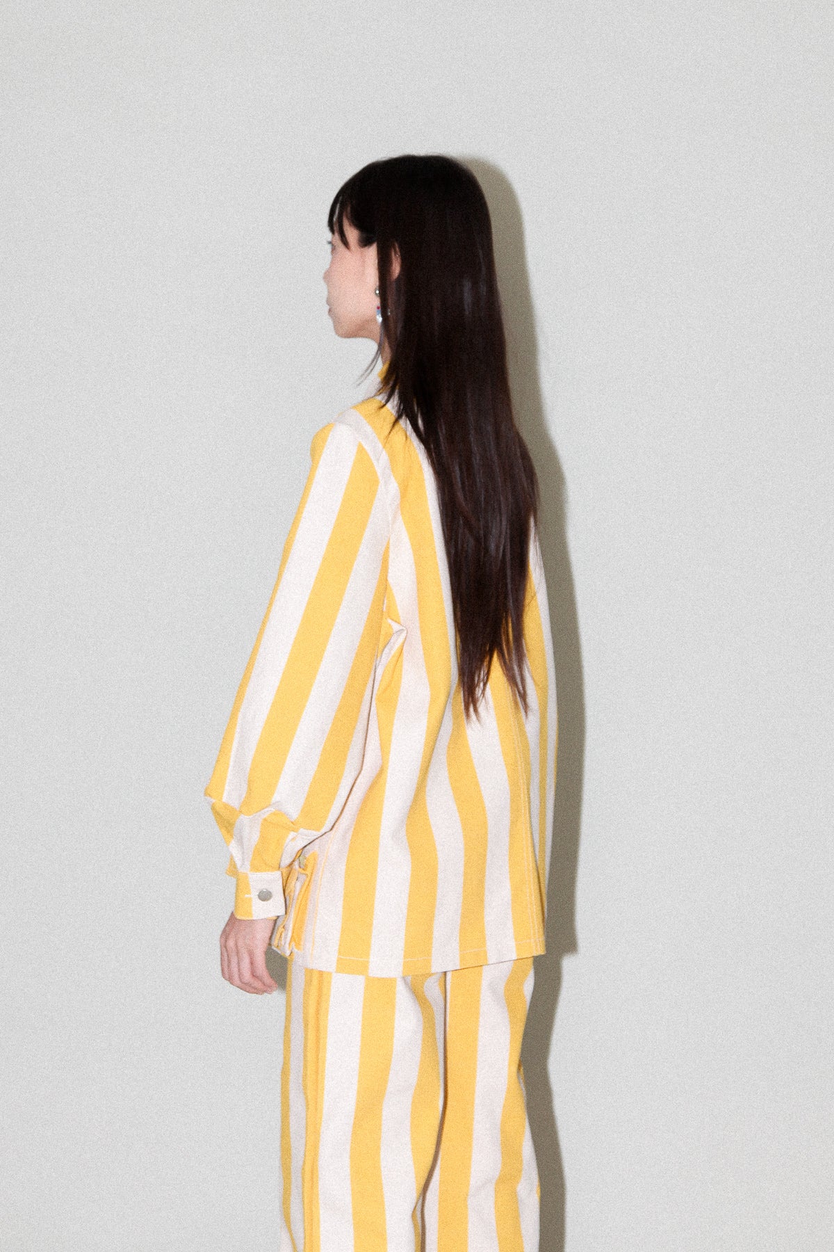 Unelma Utility Jacket in Banana & Natural Stripe