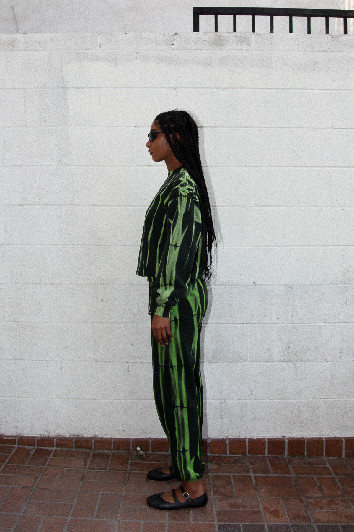 Crescent Sweatpant in Lime Jupiter Dye
