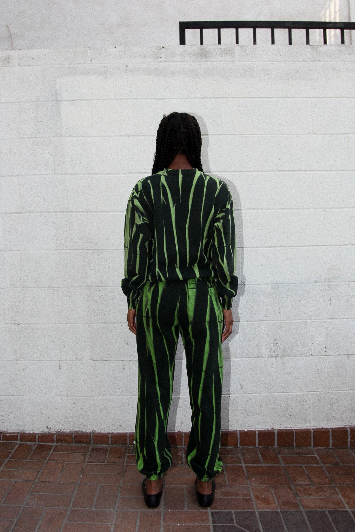 Crescent Sweatpant in Lime Jupiter Dye