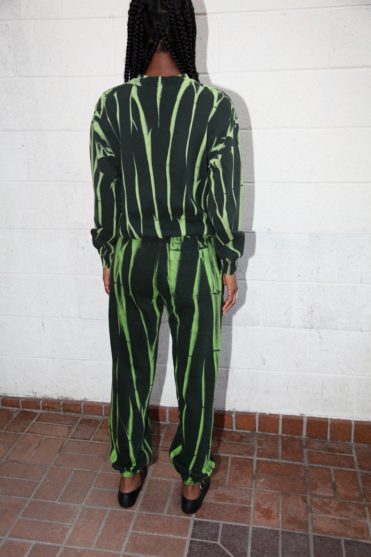 Crescent Sweatpant in Lime Jupiter Dye